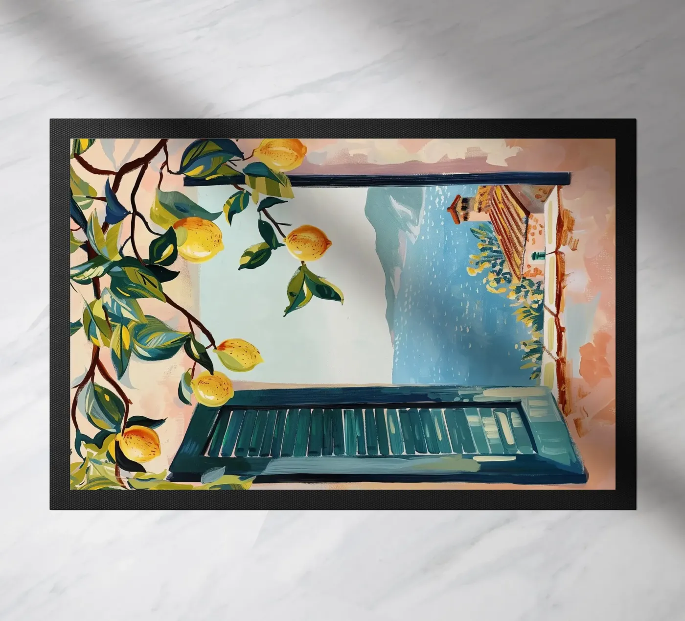 Lemon Window Fußmatte von softsoul