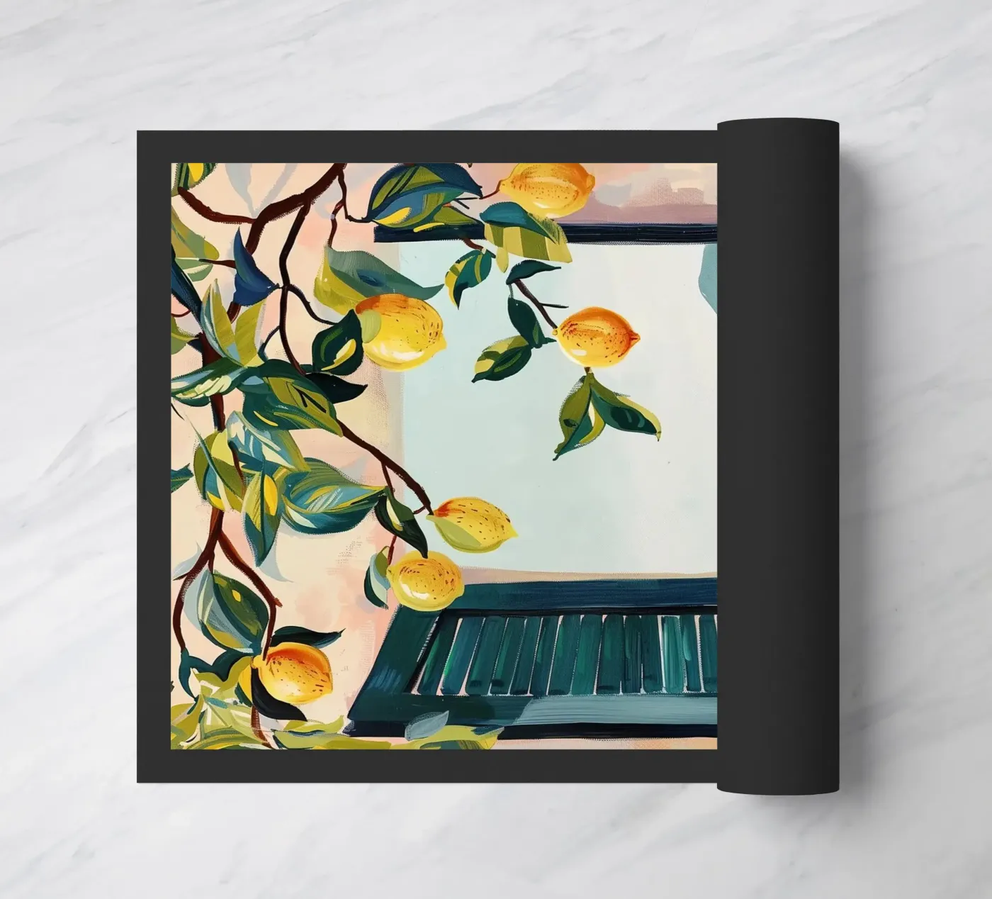 Lemon Window Fußmatte von softsoul