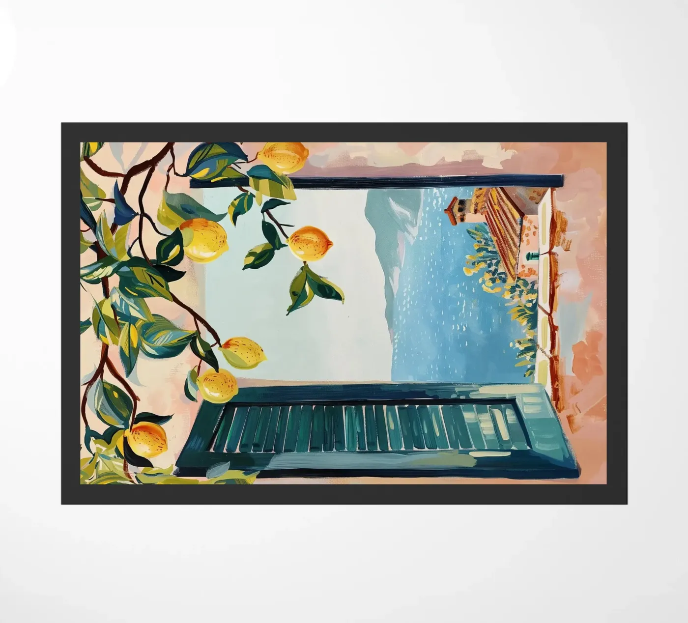Lemon Window Fußmatte von softsoul