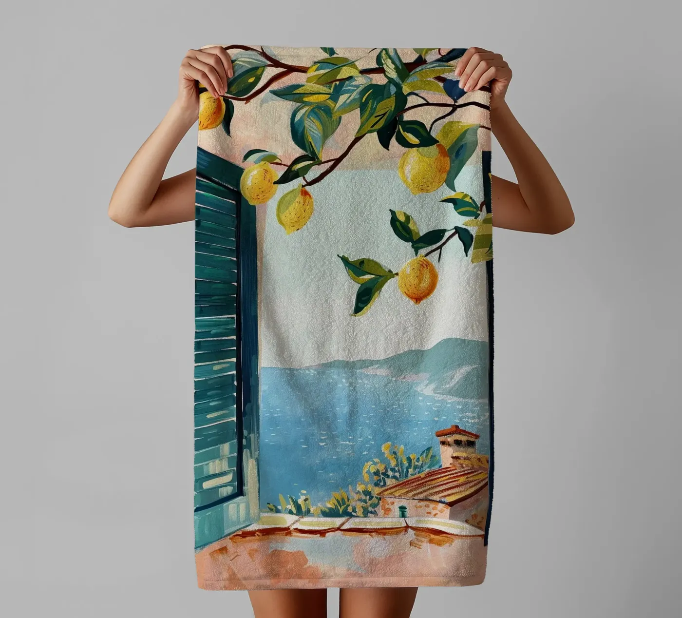 Lemon Window towel by softsoul