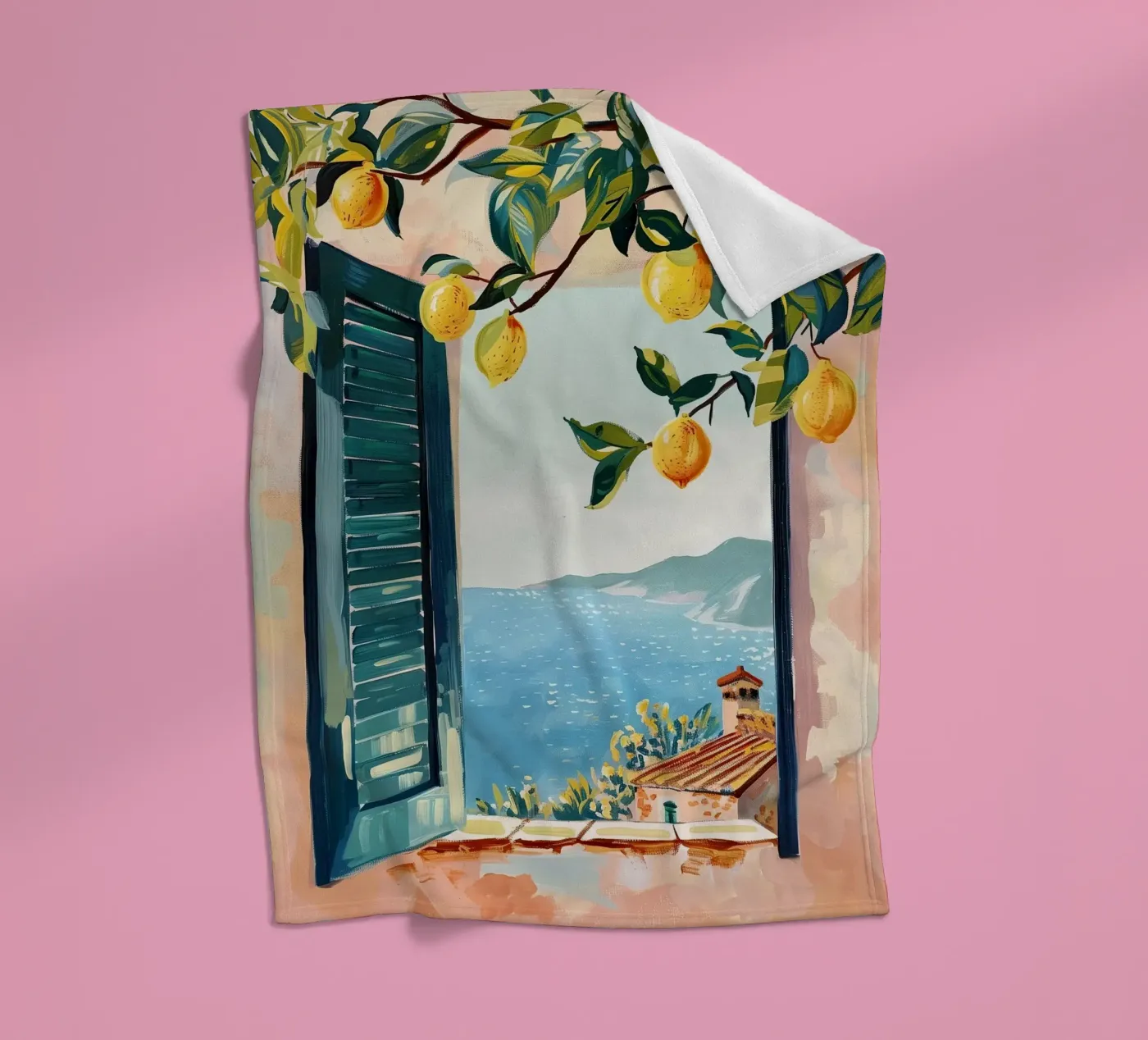 Lemon Window Fleecedecke von softsoul