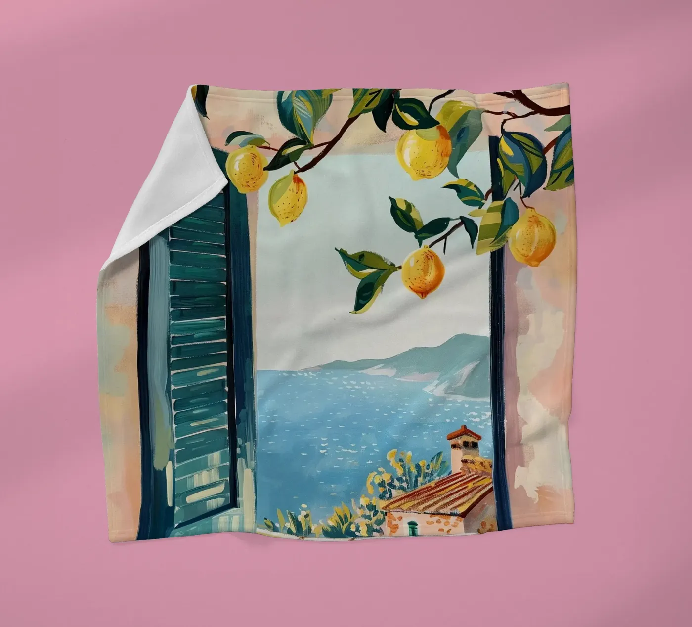 Lemon Window Fleecedecke von softsoul