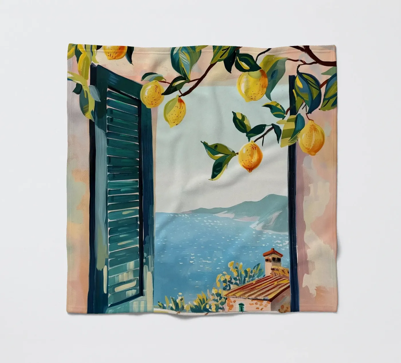 Lemon Window Fleecedecke von softsoul