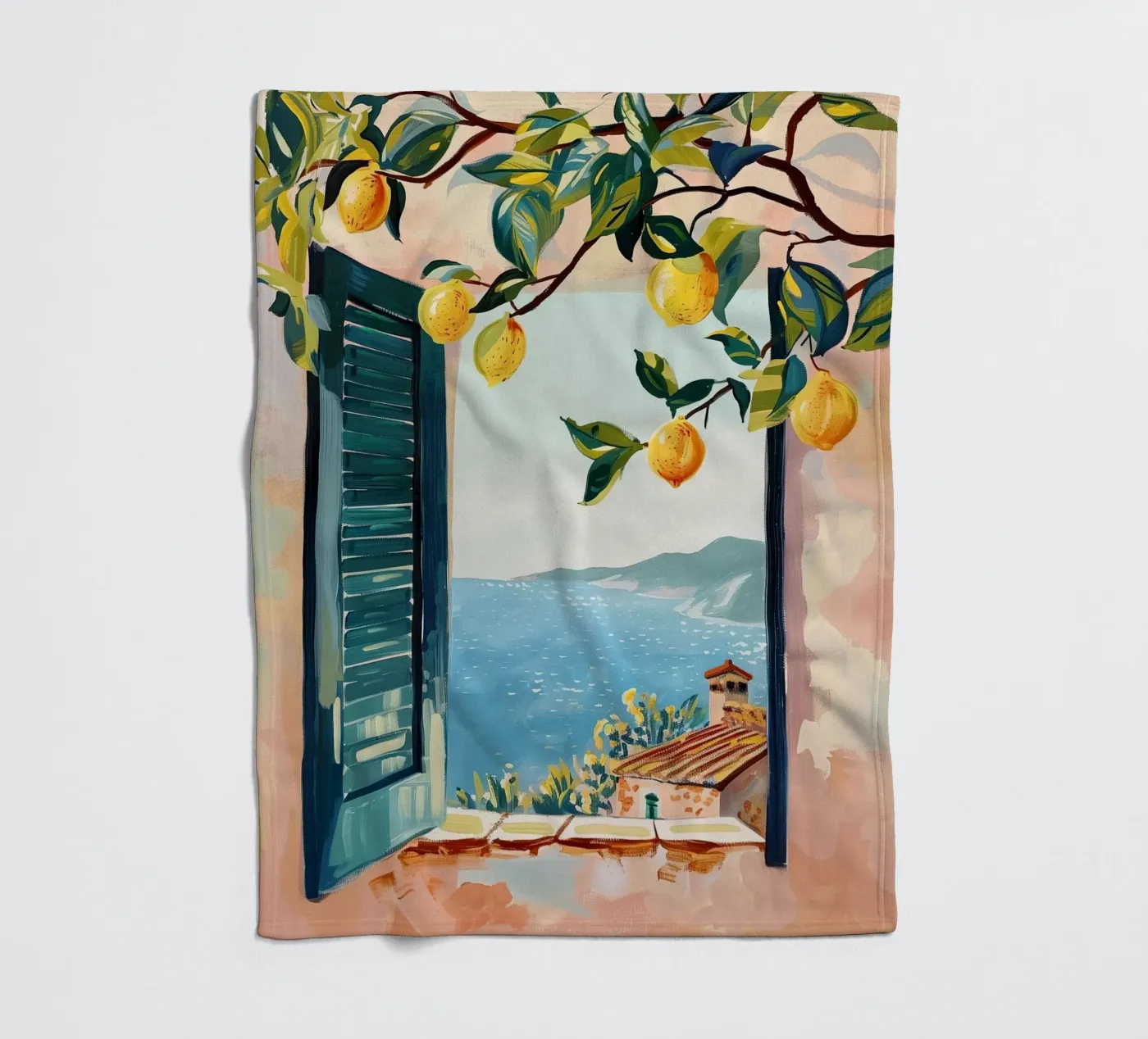 Lemon Window Fleecedecke von softsoul