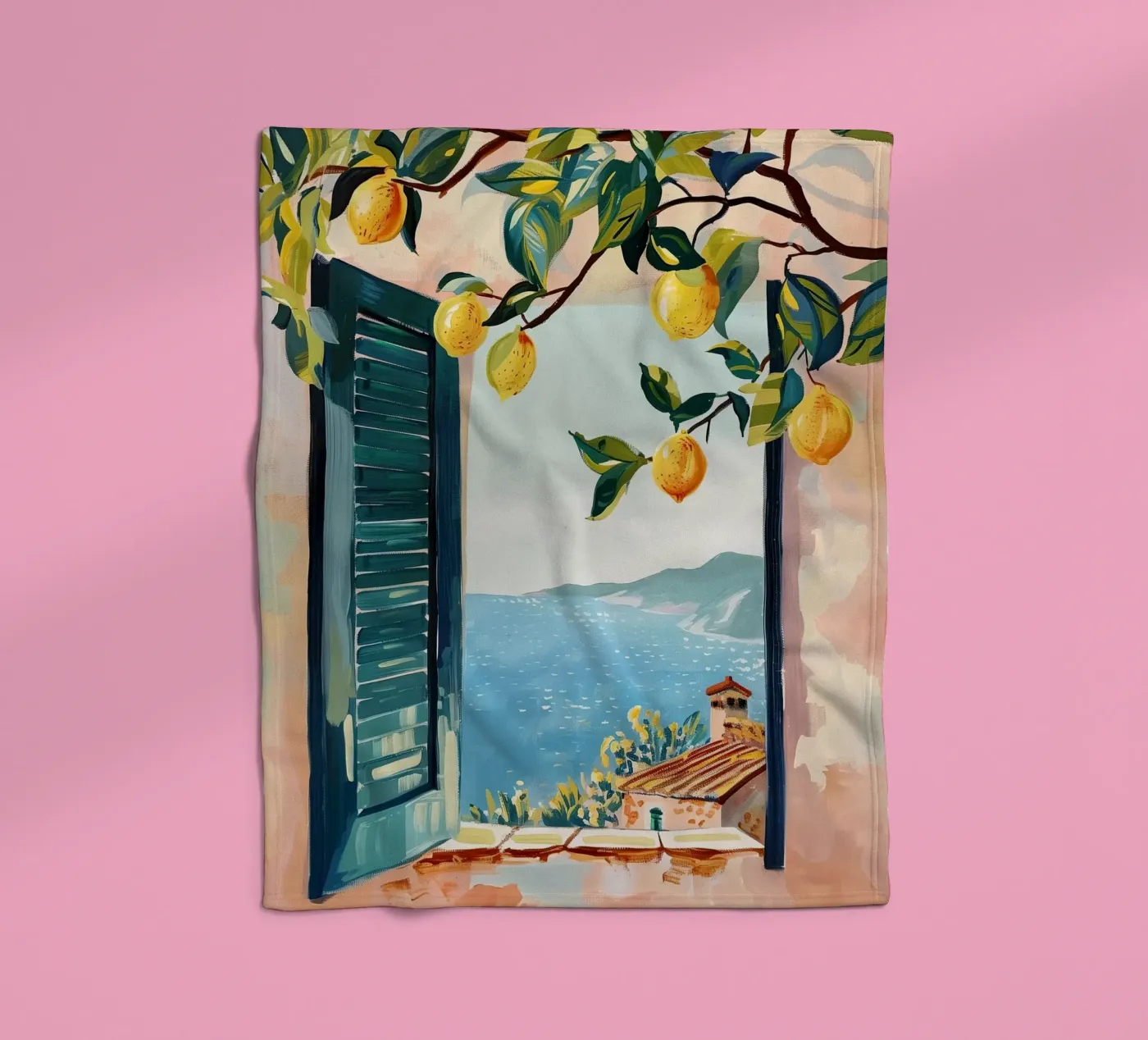 Lemon Window Fleecedecke von softsoul