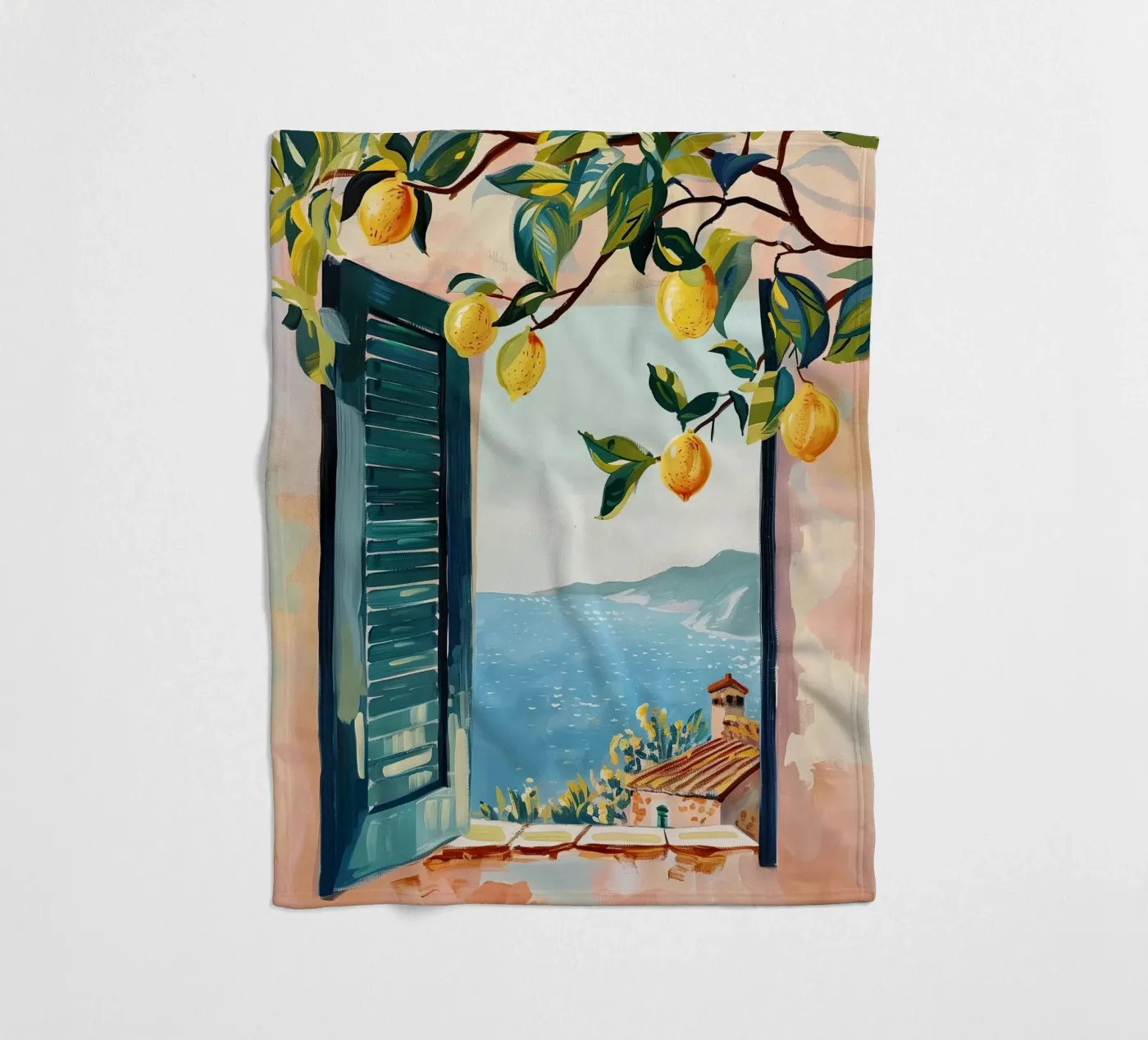 Lemon Window Fleecedecke von softsoul