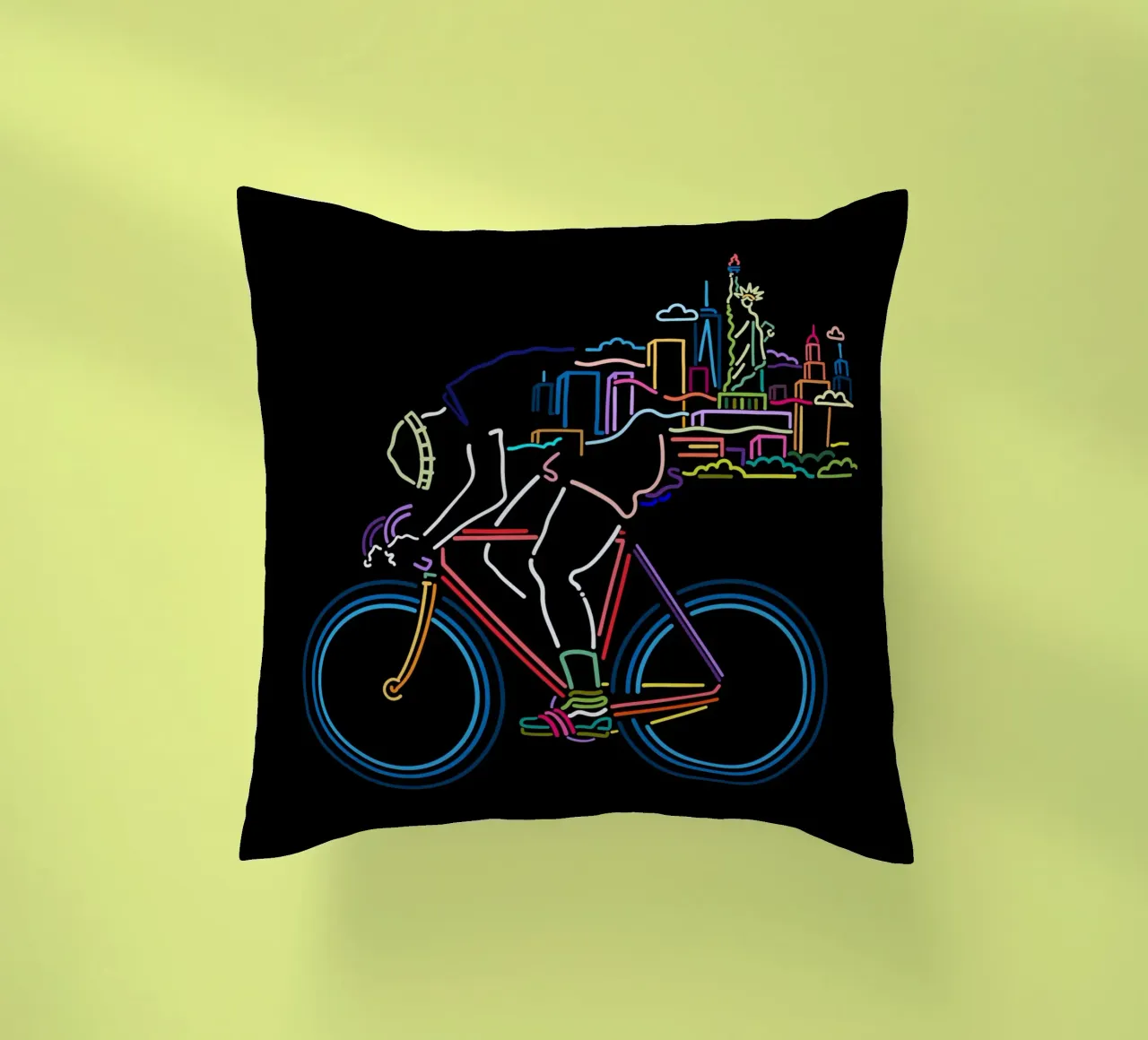 NY in bicicletta cuscino da The Cyclist