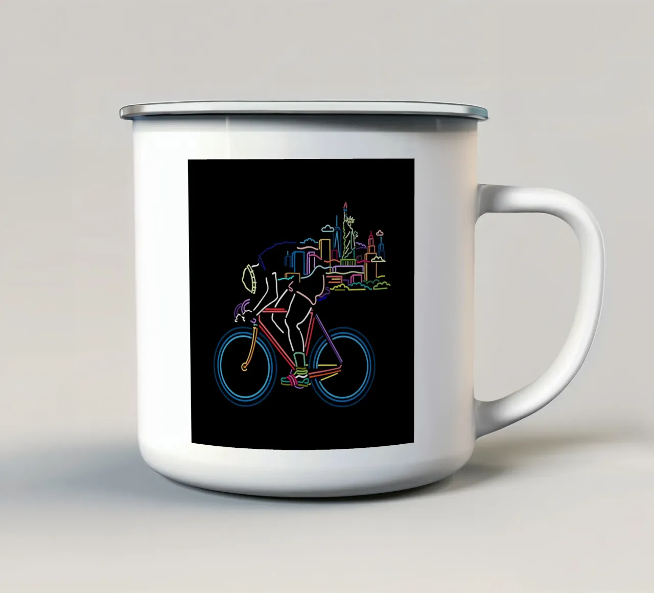 NY in bicicletta tazza in smalto da The Cyclist