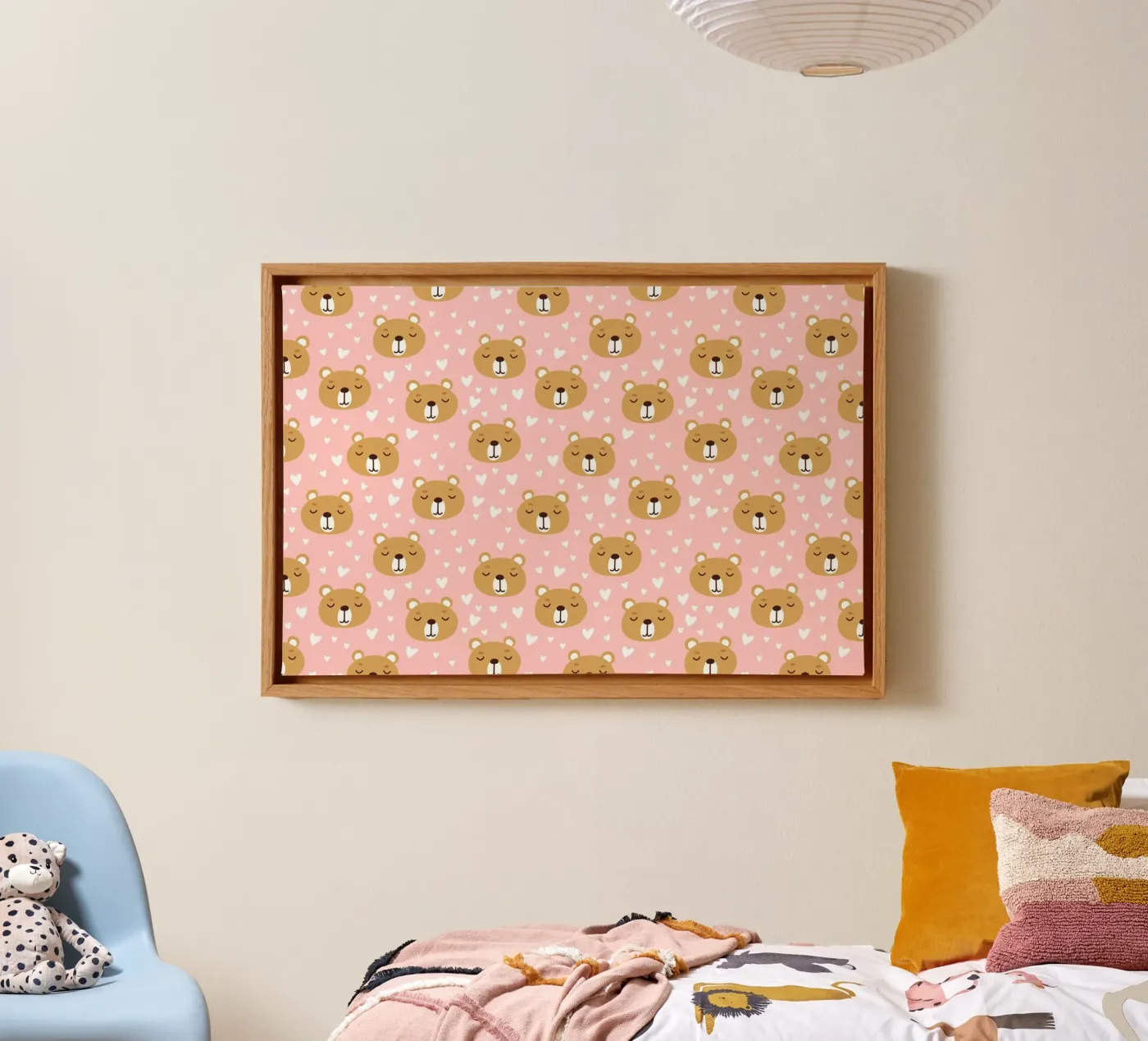 Cute Bear Pattern Leinwand von treechild