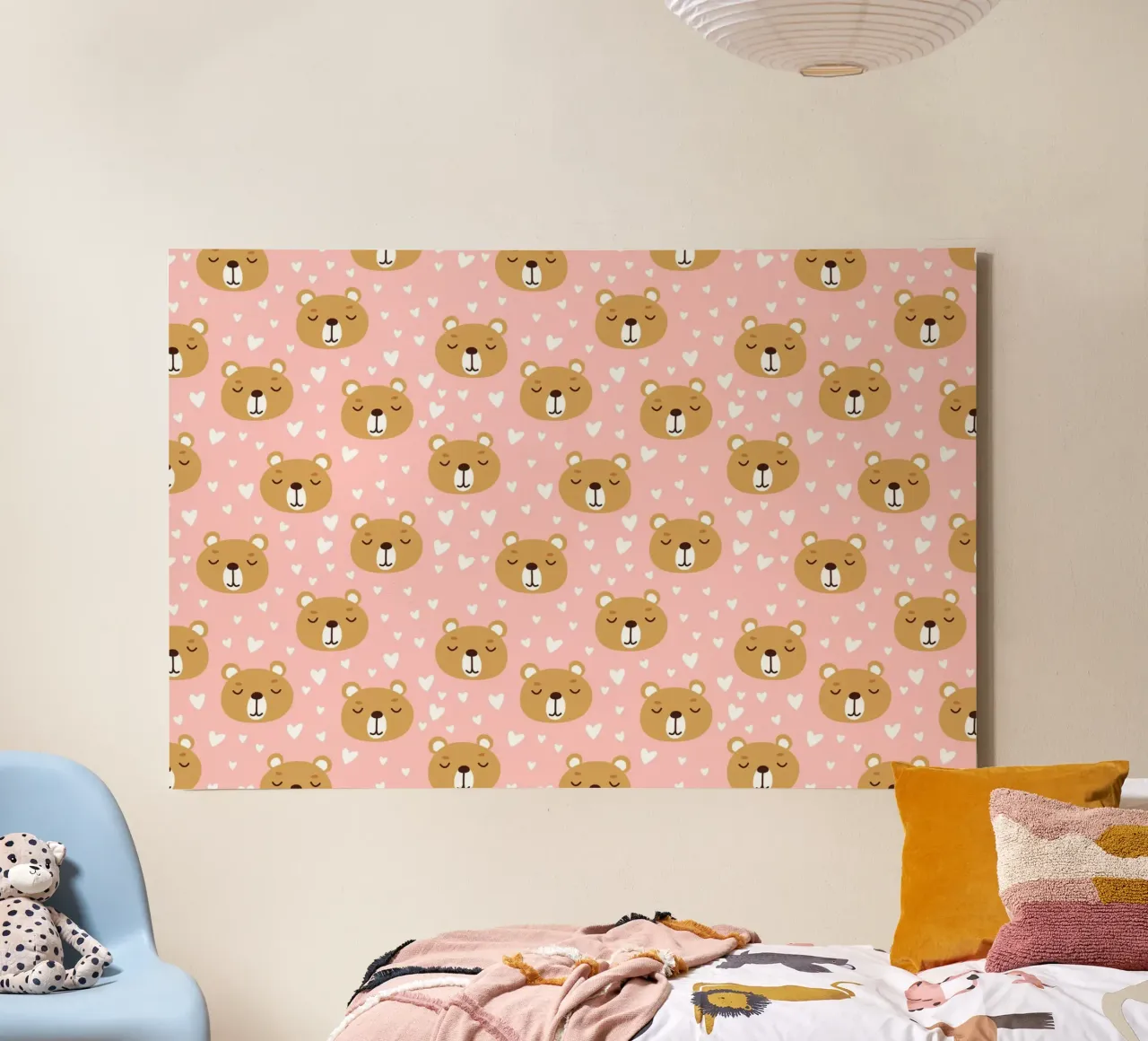 Cute Bear Pattern canvas by treechild