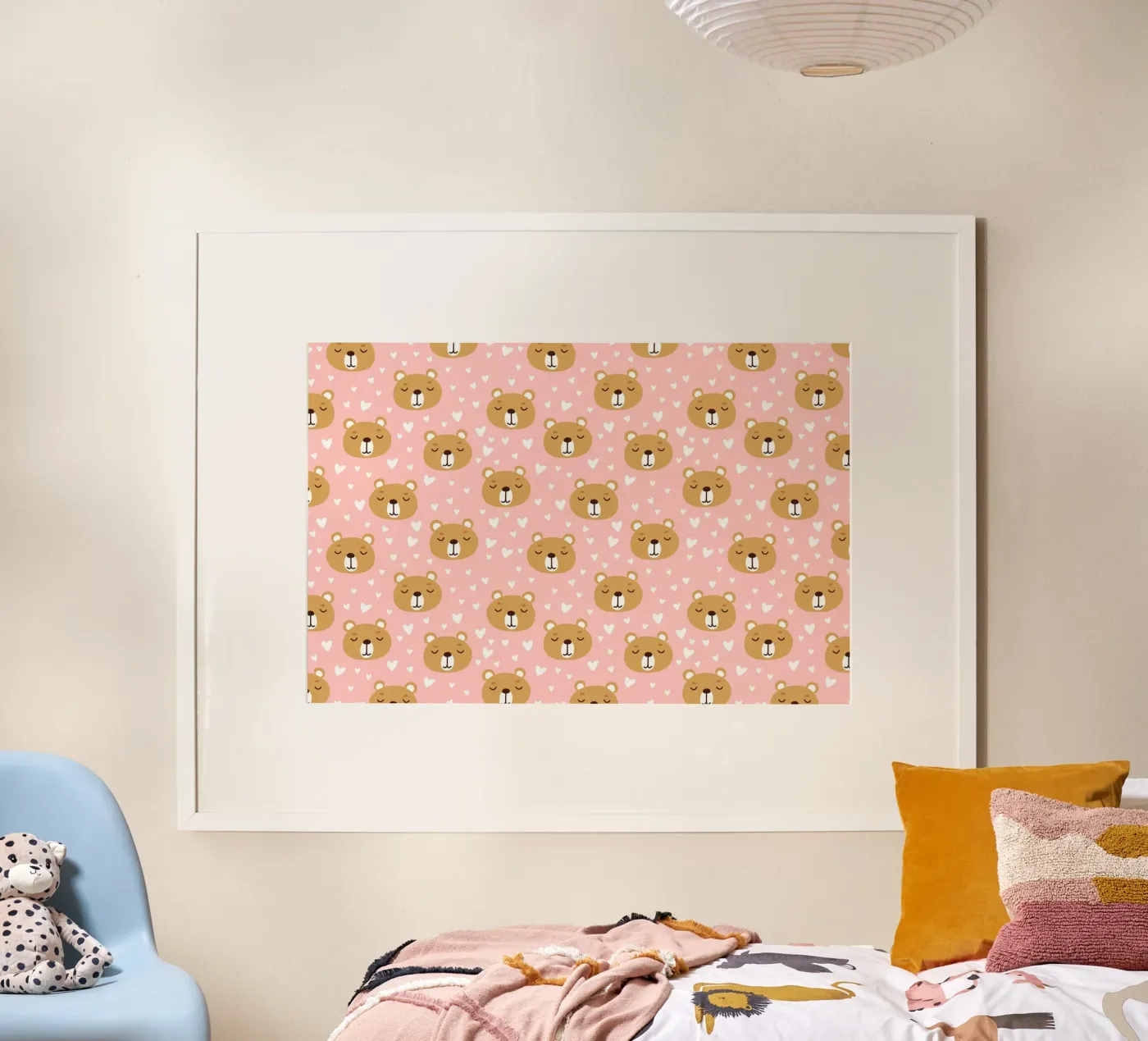 Cute Bear Pattern Poster von treechild