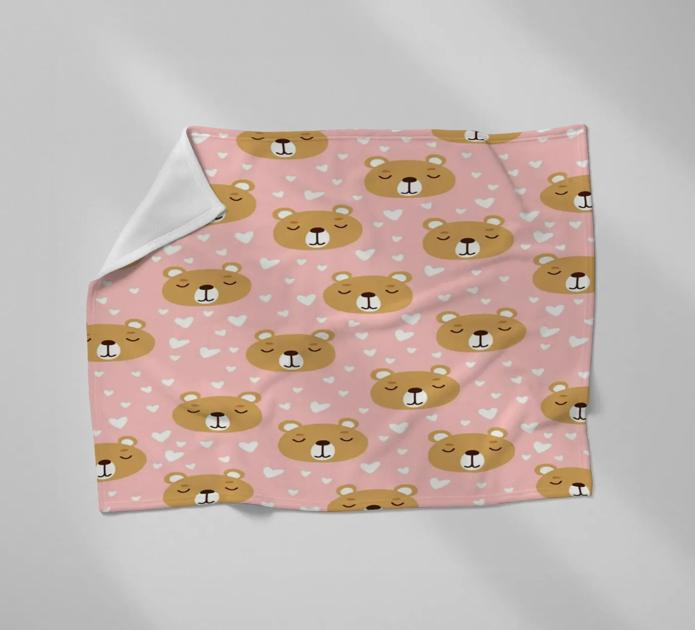 Cute Bear Pattern coperta in pile da treechild