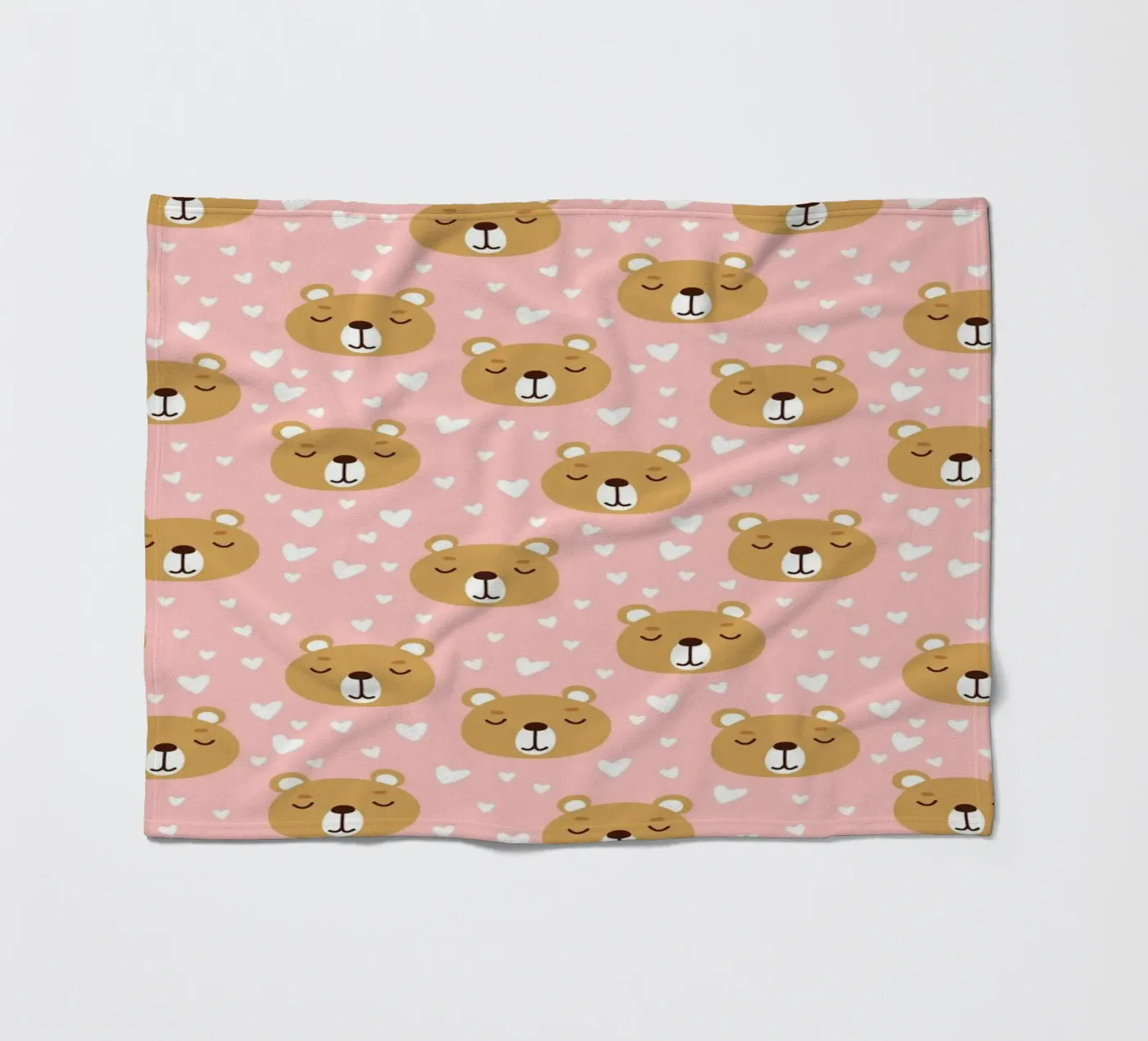 Cute Bear Pattern coperta in pile da treechild