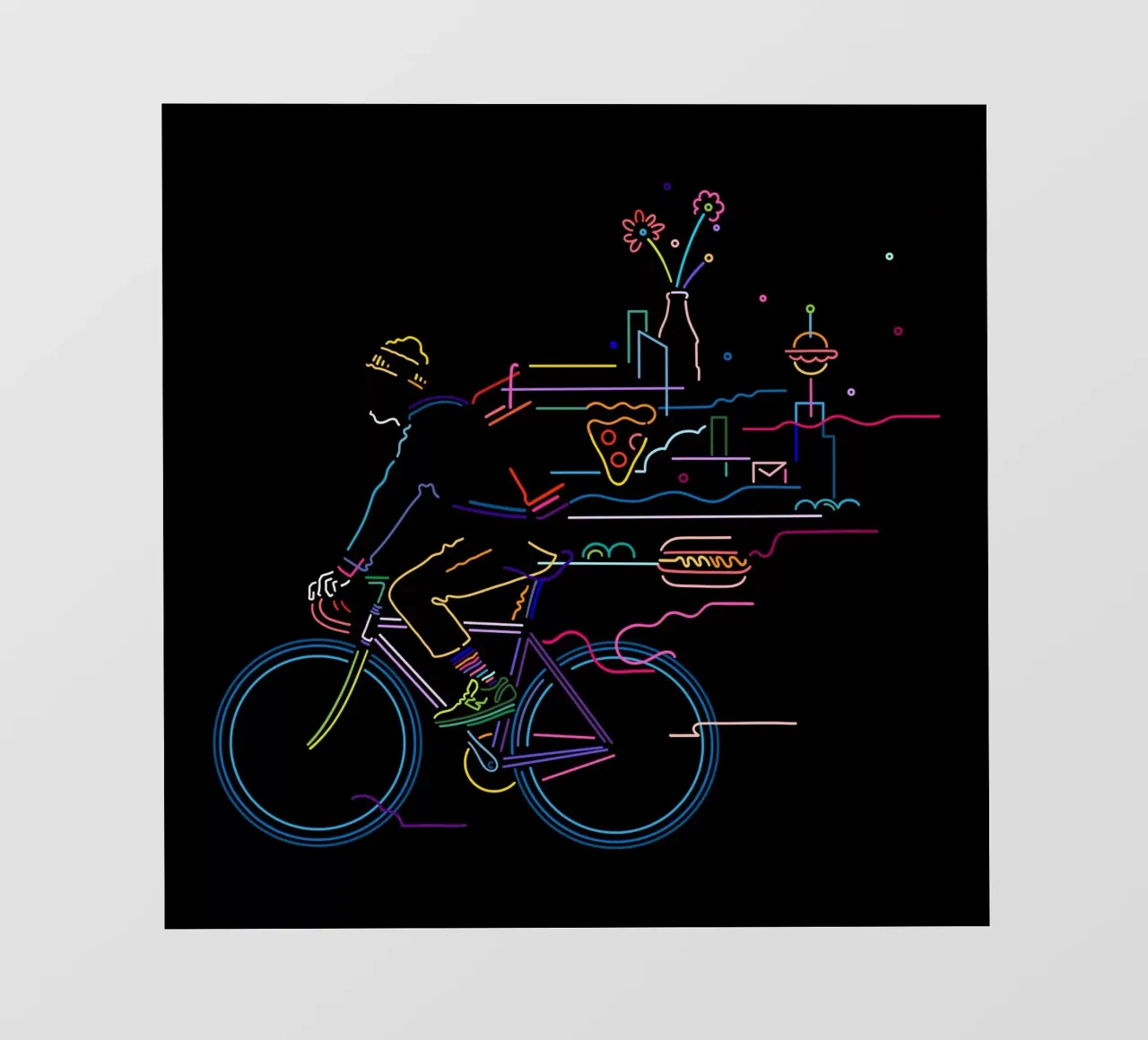 Messaggero in bicicletta pellicola backlit da The Cyclist
