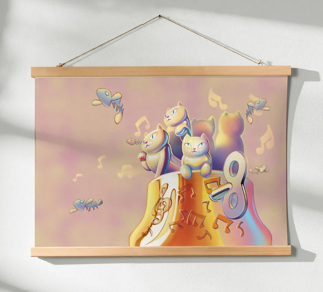 Tempo di volare poster con telaio in legno da Artascy Art