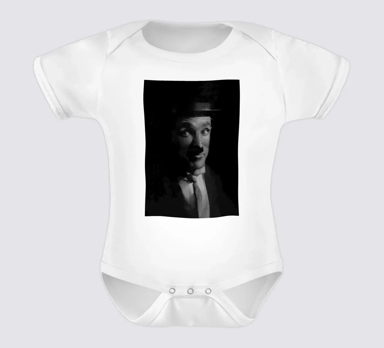 Charlie Chaplin - Il dolore silenzioso body neonato maniche corte da Artascy Art