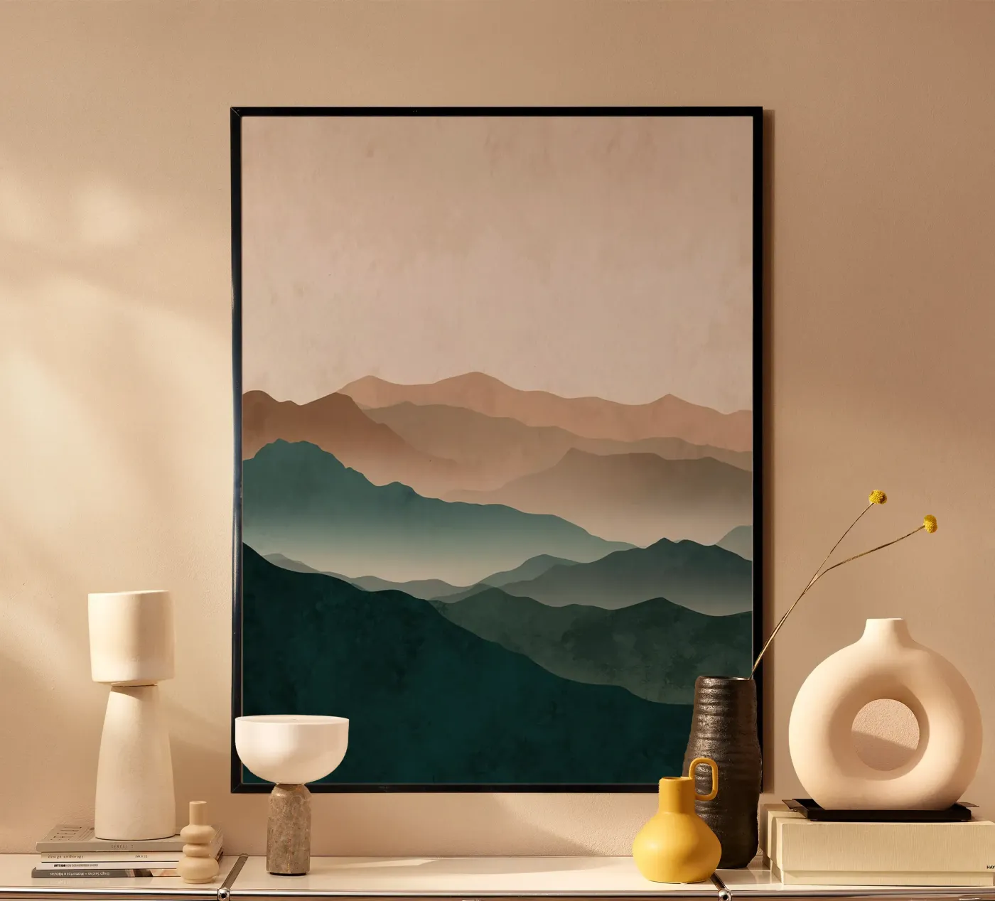 Emerald Mountain Layers poster by Dreamyphotographer