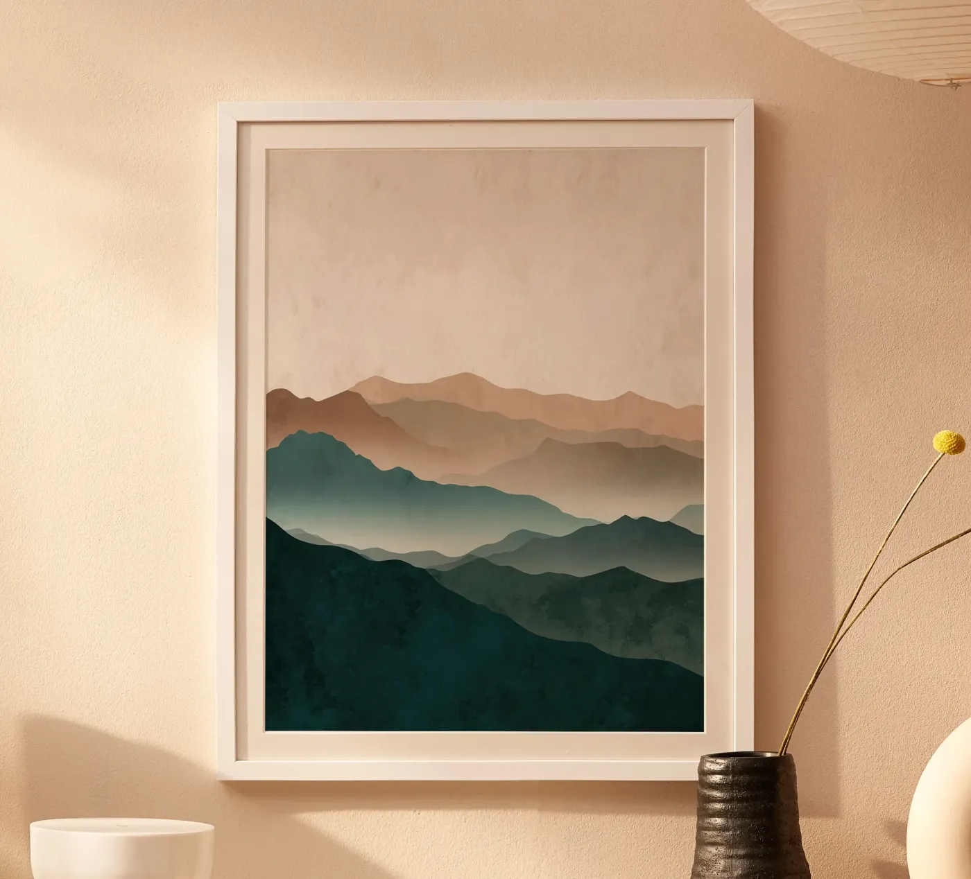 Emerald Mountain Layers poster by Dreamyphotographer