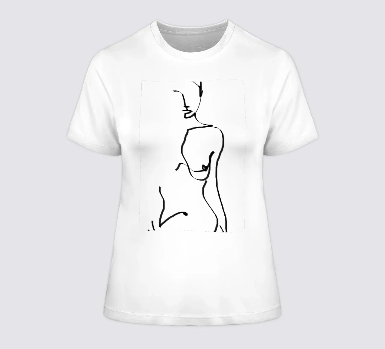 abstract nude women's fitted t-shirt by dada22