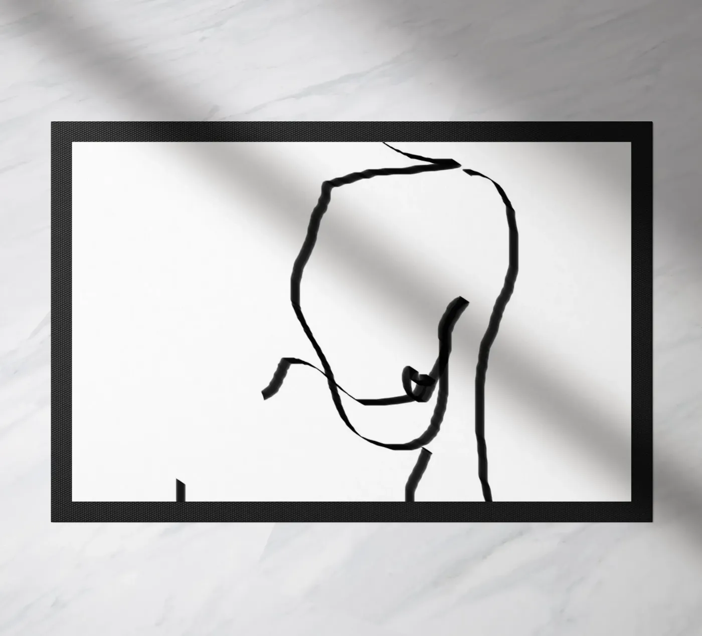 abstract nude doormat by dada22