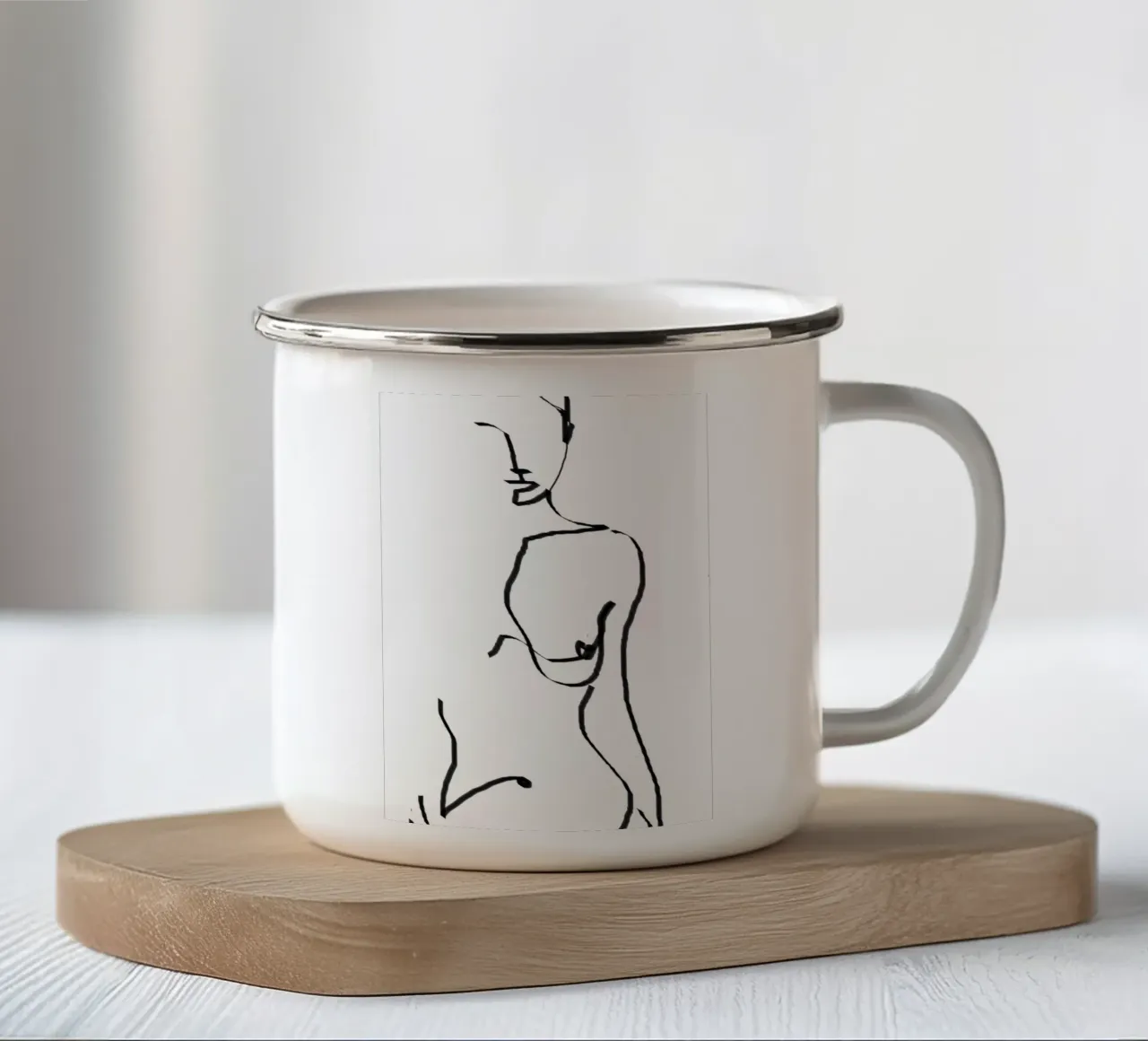 nudo astratto tazza in smalto da dada22