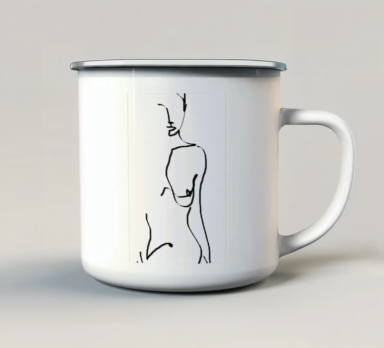 nudo astratto tazza in smalto da dada22