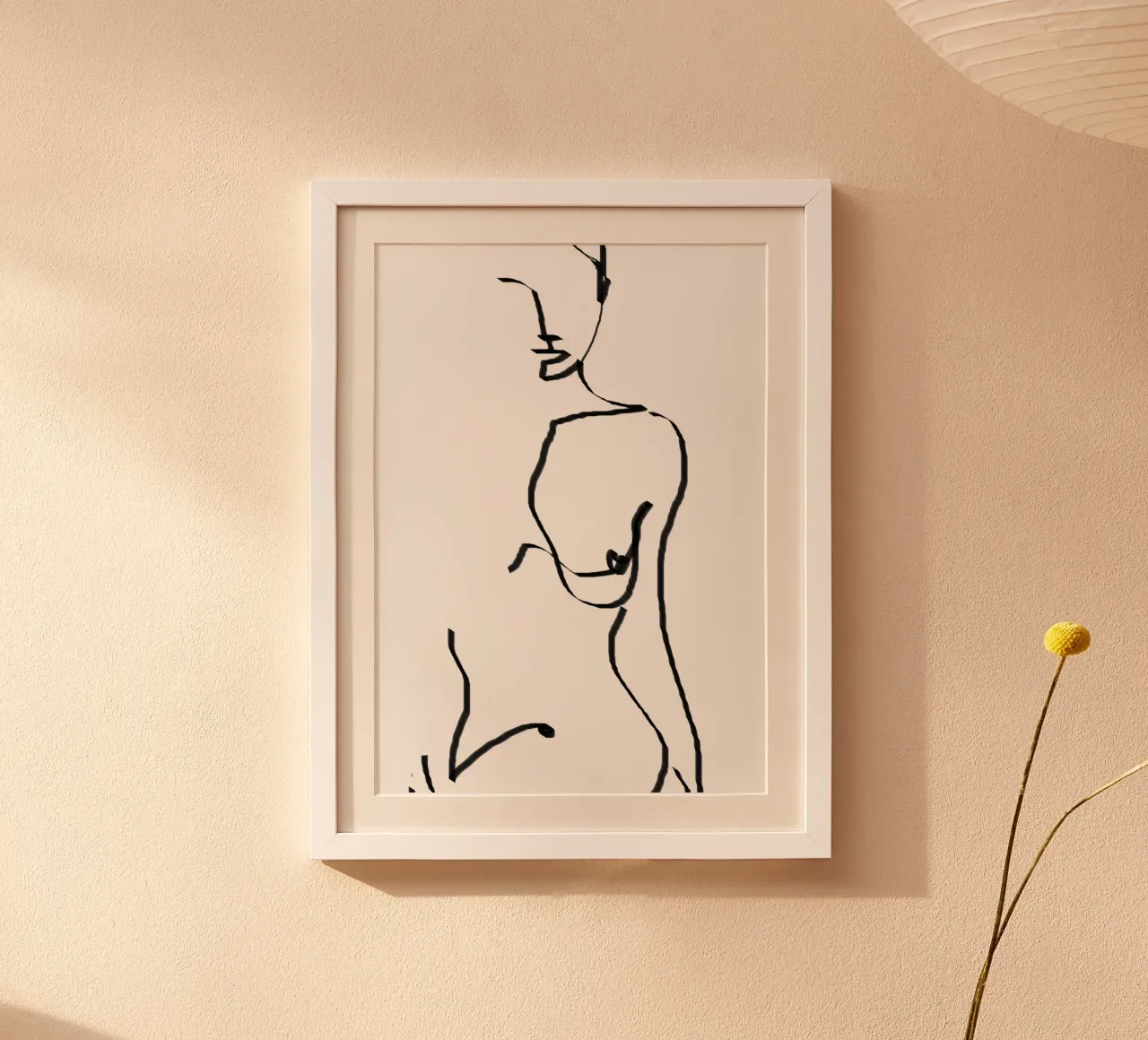 nudo astratto poster con telaio in alluminio da dada22