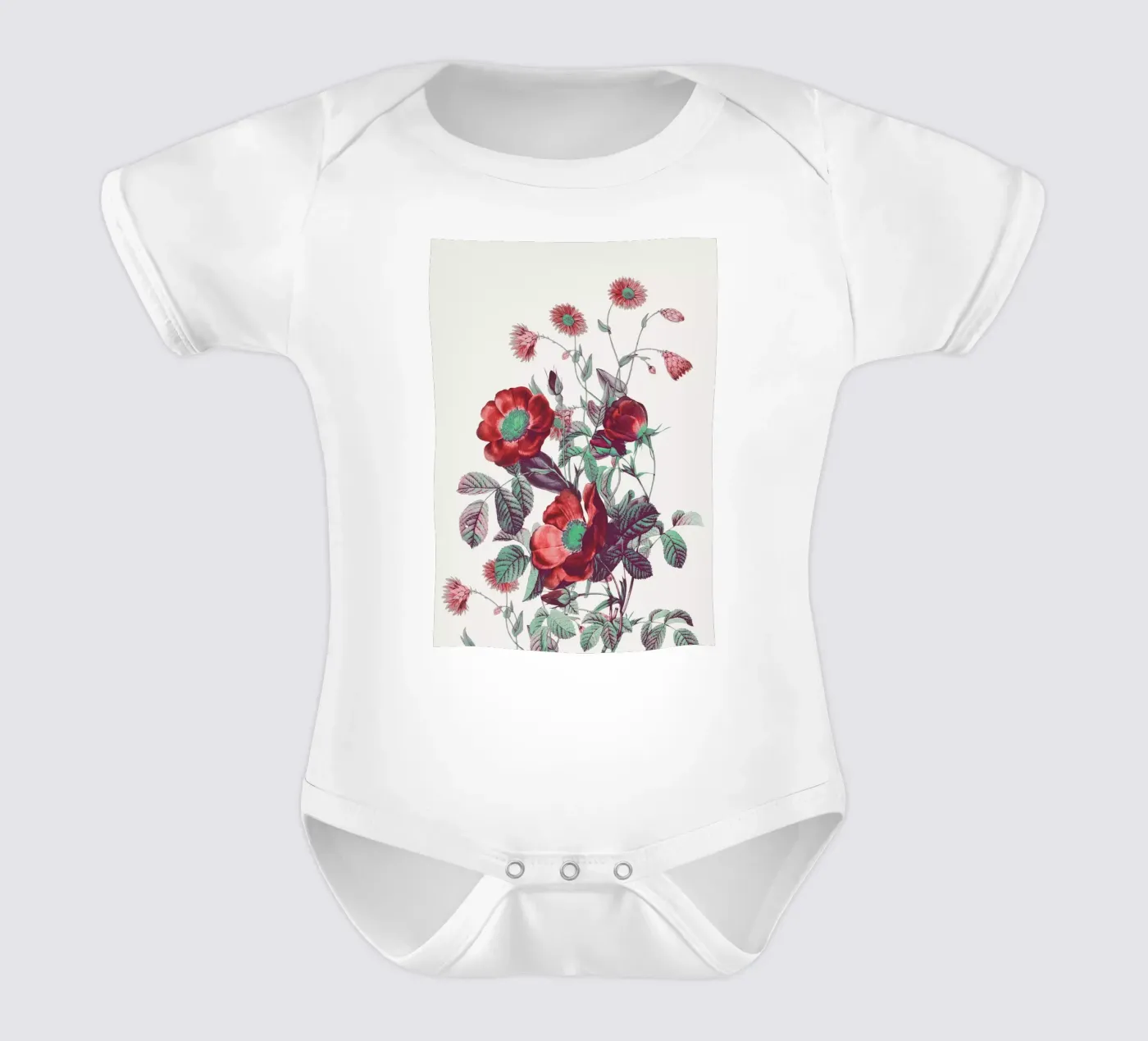 red flowers body bébé de dada22