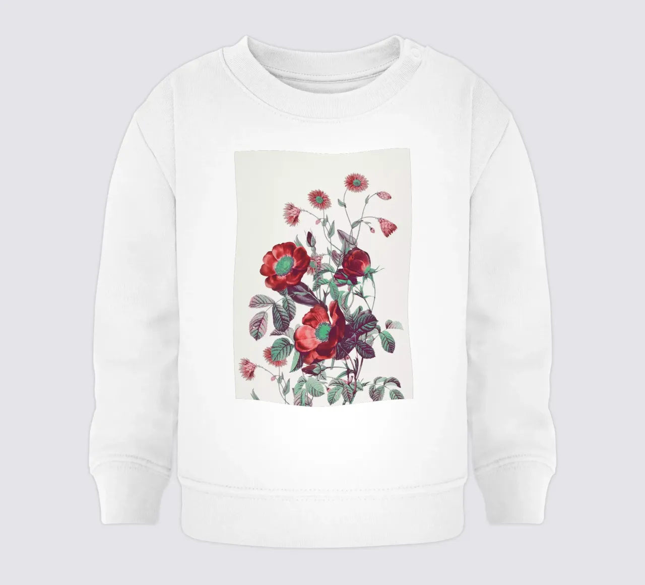 fiori rossi felpa neonato da dada22