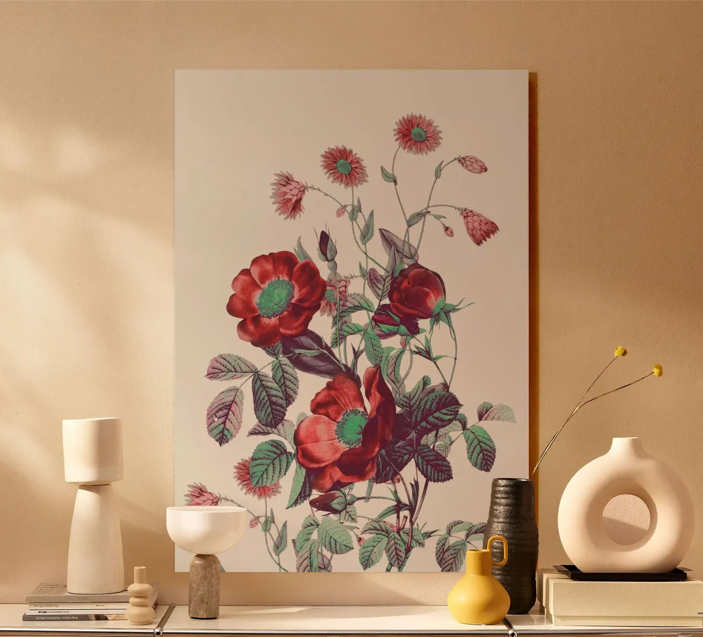 red flowers plexiglass da dada22