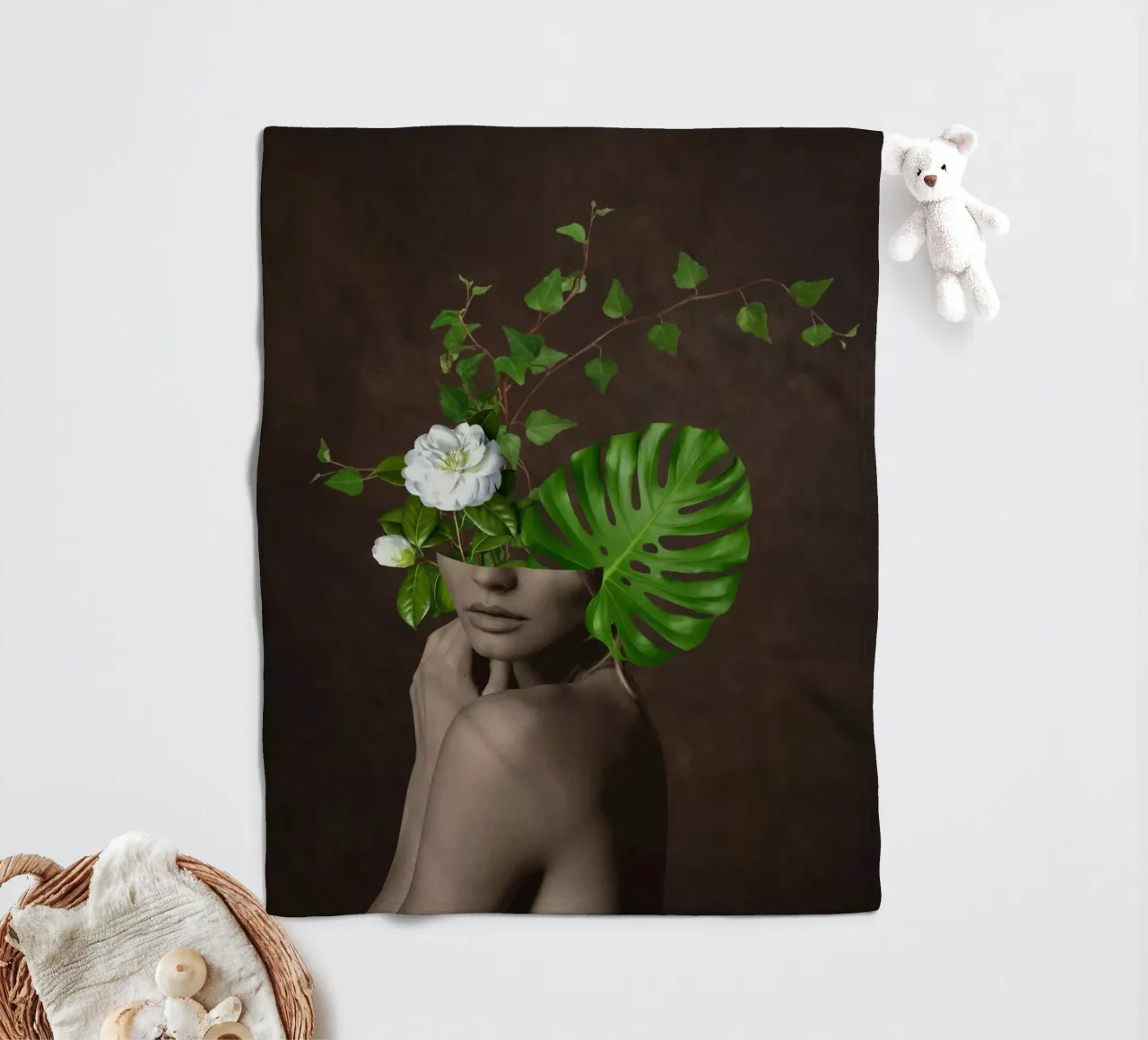 Ragazza tropicale 1 coperta in pile da dada22