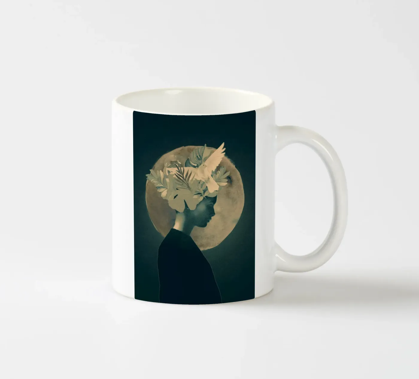 Moonlight Lady ceramic mug by dada22