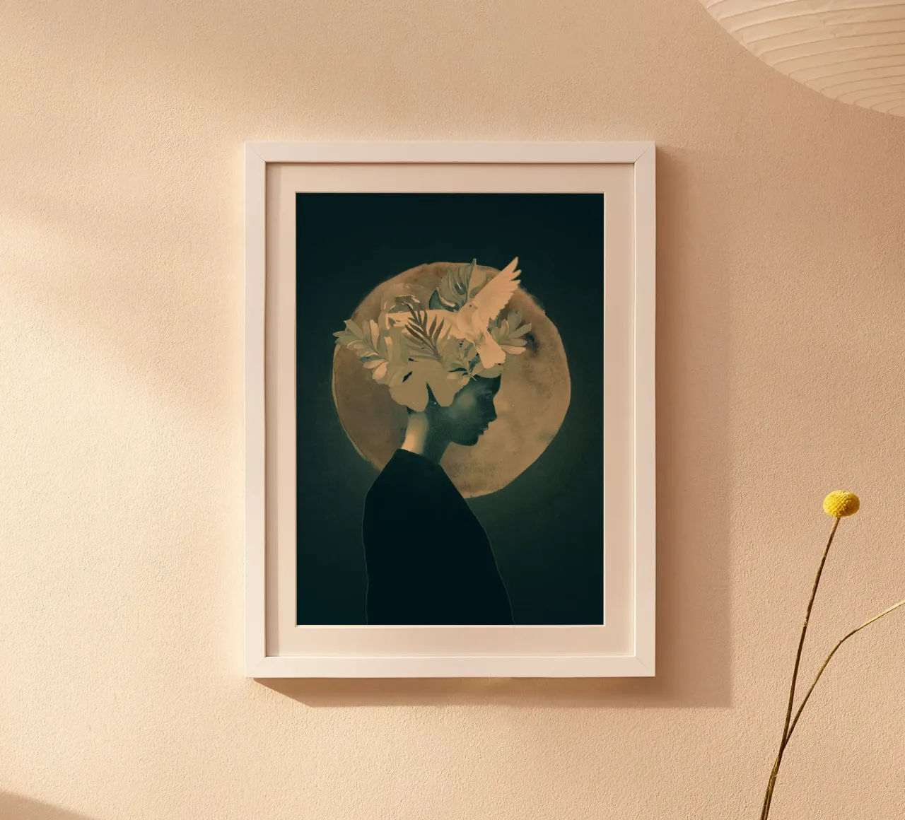 Signora del chiaro di luna poster con telaio in alluminio da dada22