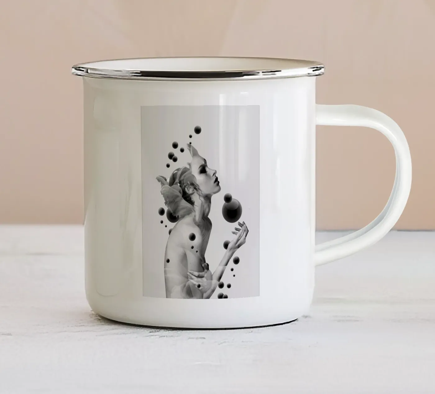 BUBBLES emaille mok van dada22