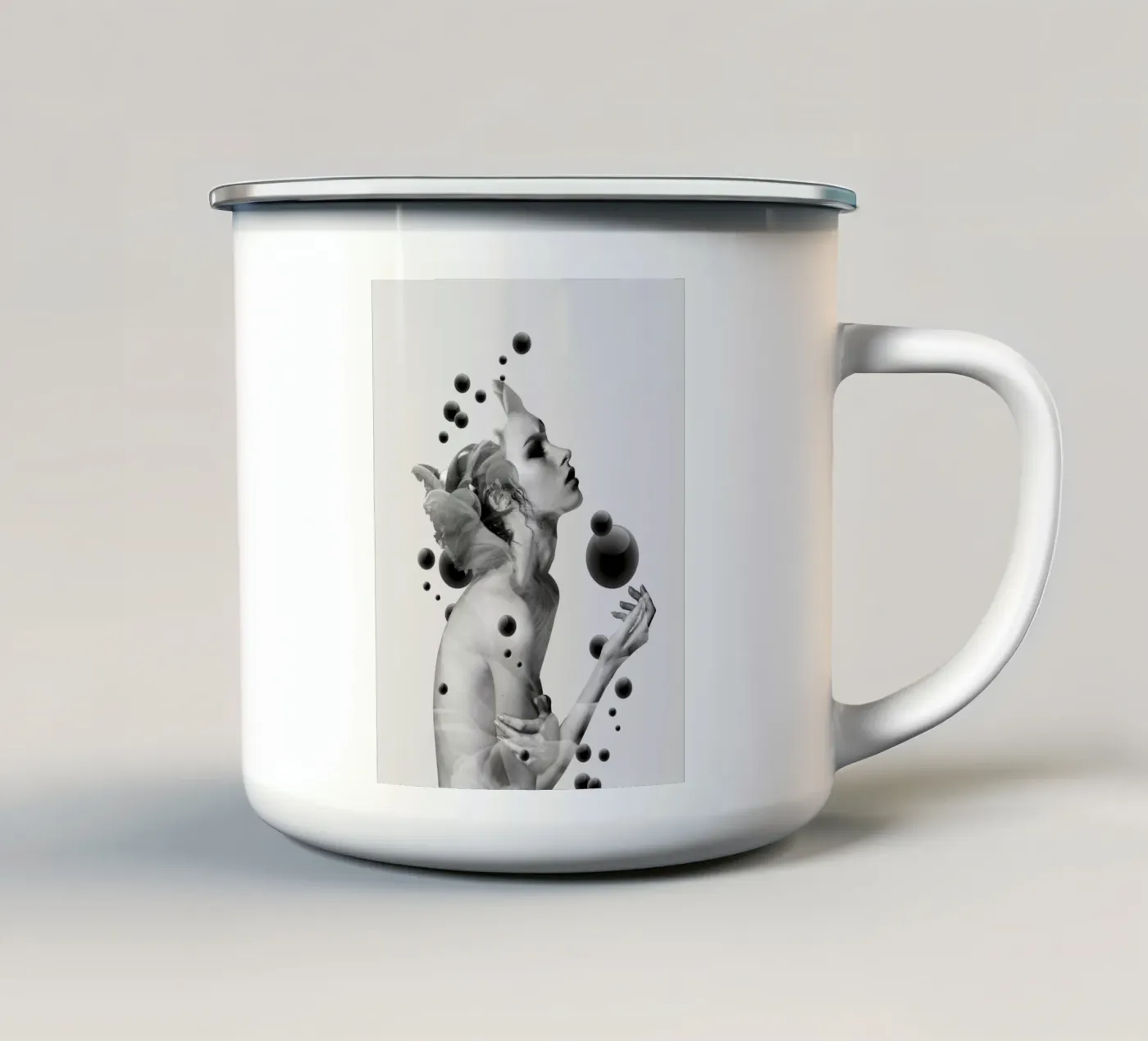 BUBBLES emaille mok van dada22