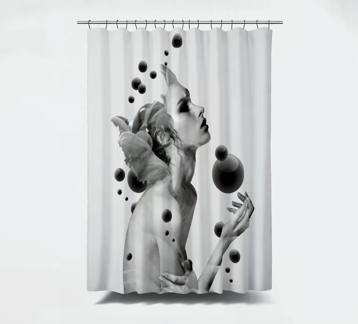 BUBBLES shower curtain by dada22
