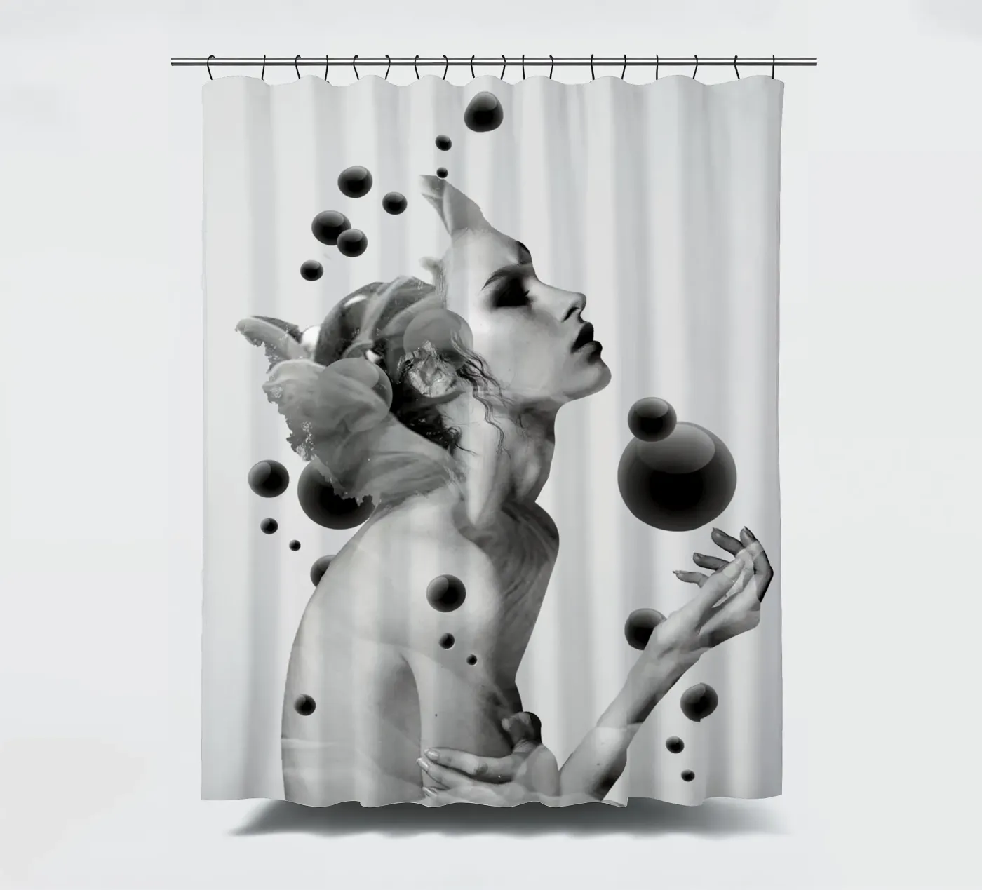 BUBBLES shower curtain by dada22