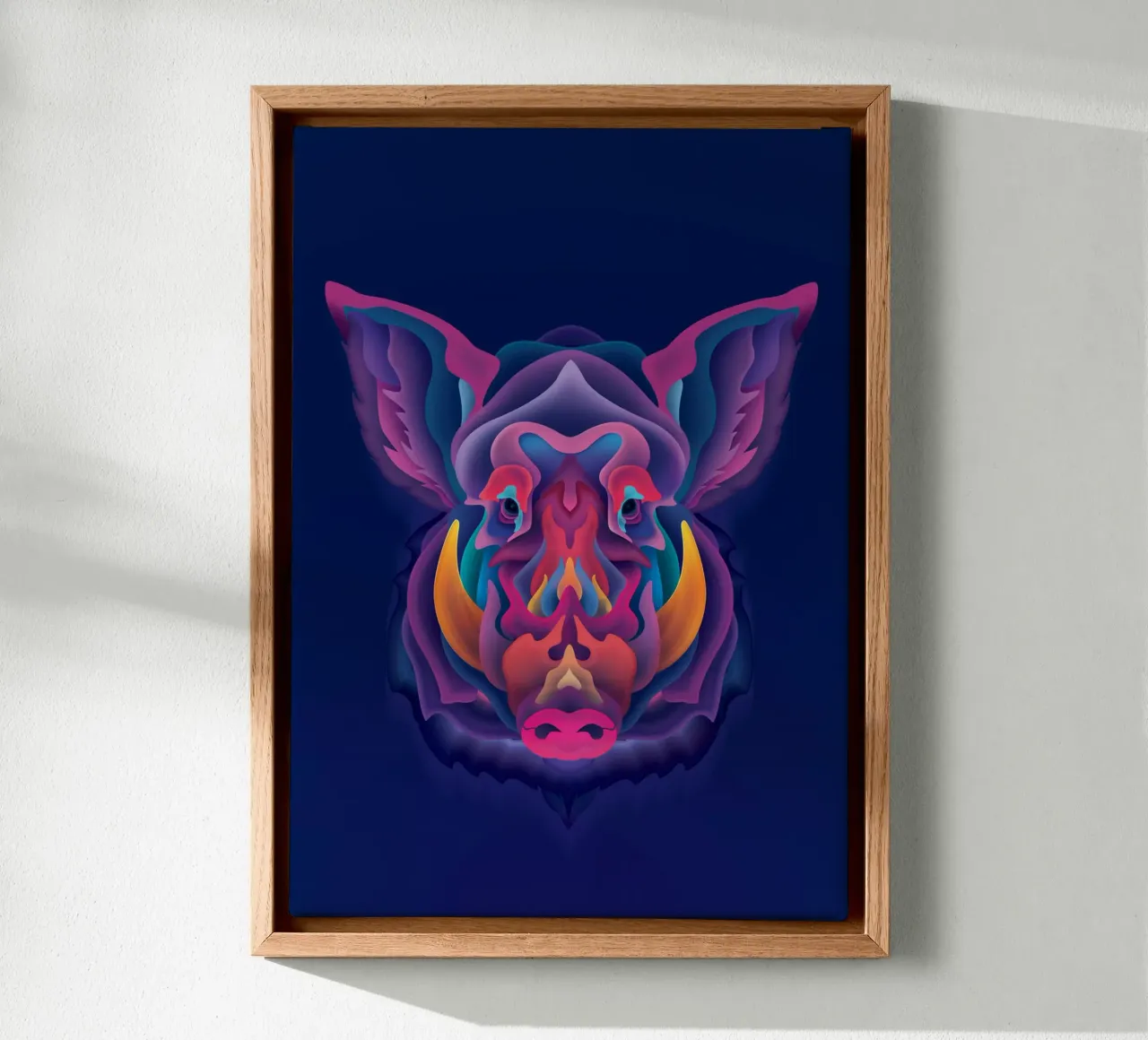 Dierenriem Varken canvas met Baklijst van Artascy Art