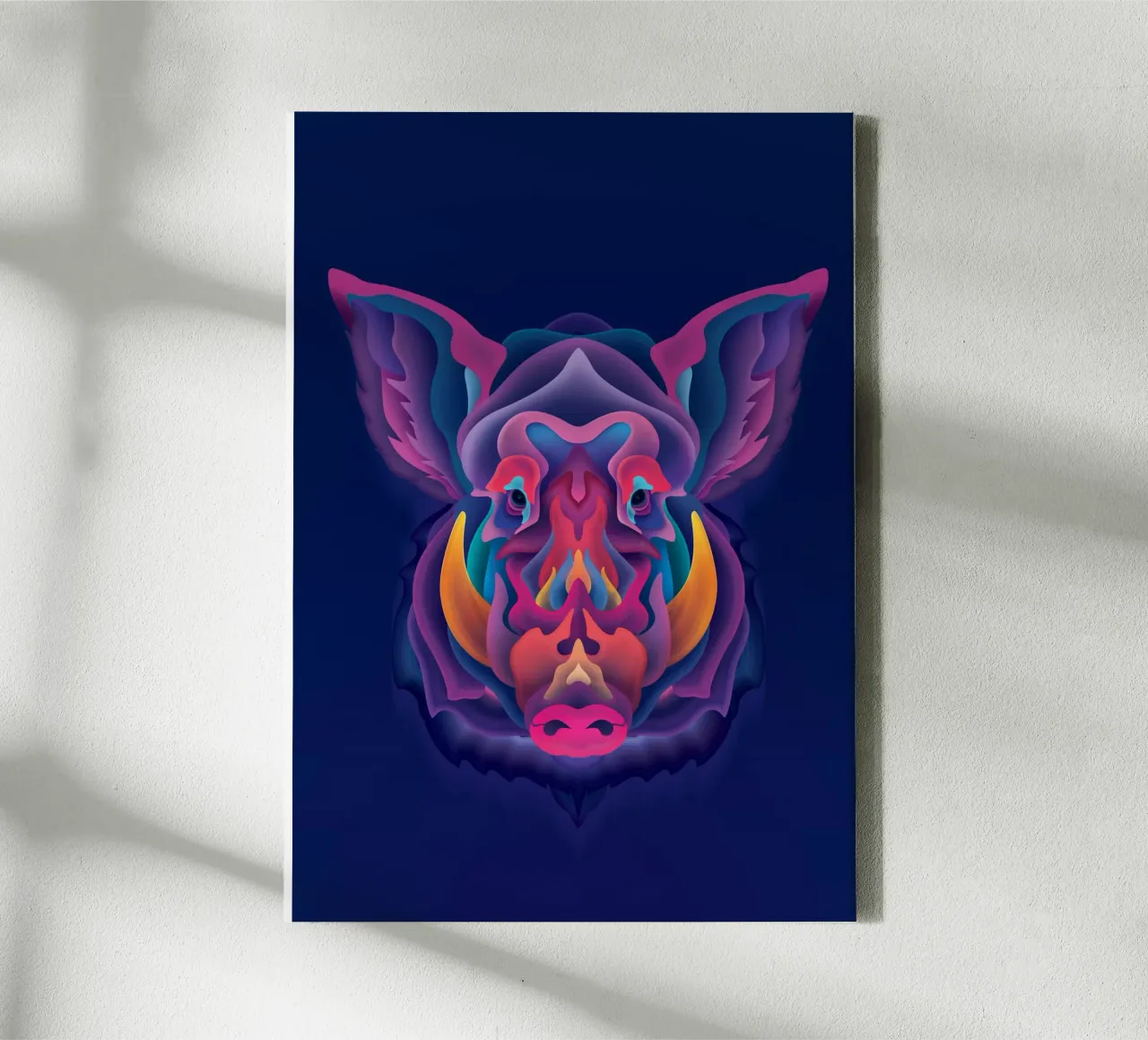 Dierenriem Varken canvas met Baklijst van Artascy Art