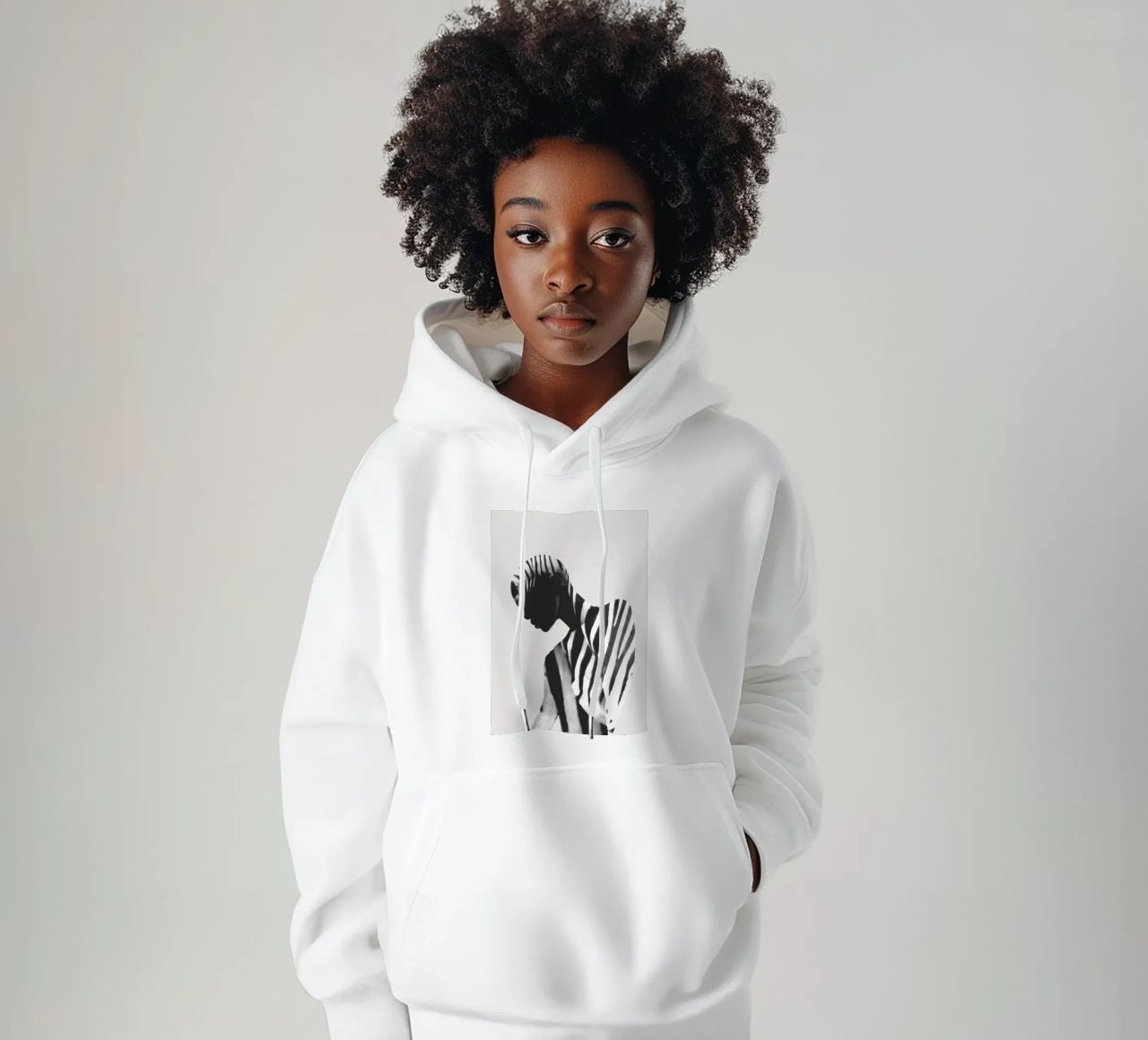 Zebra felpa con cappuccio da dada22