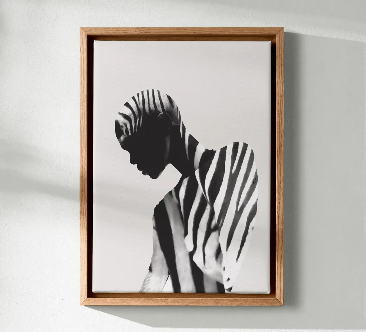 Zebra tela con Cornice a cassetta da dada22
