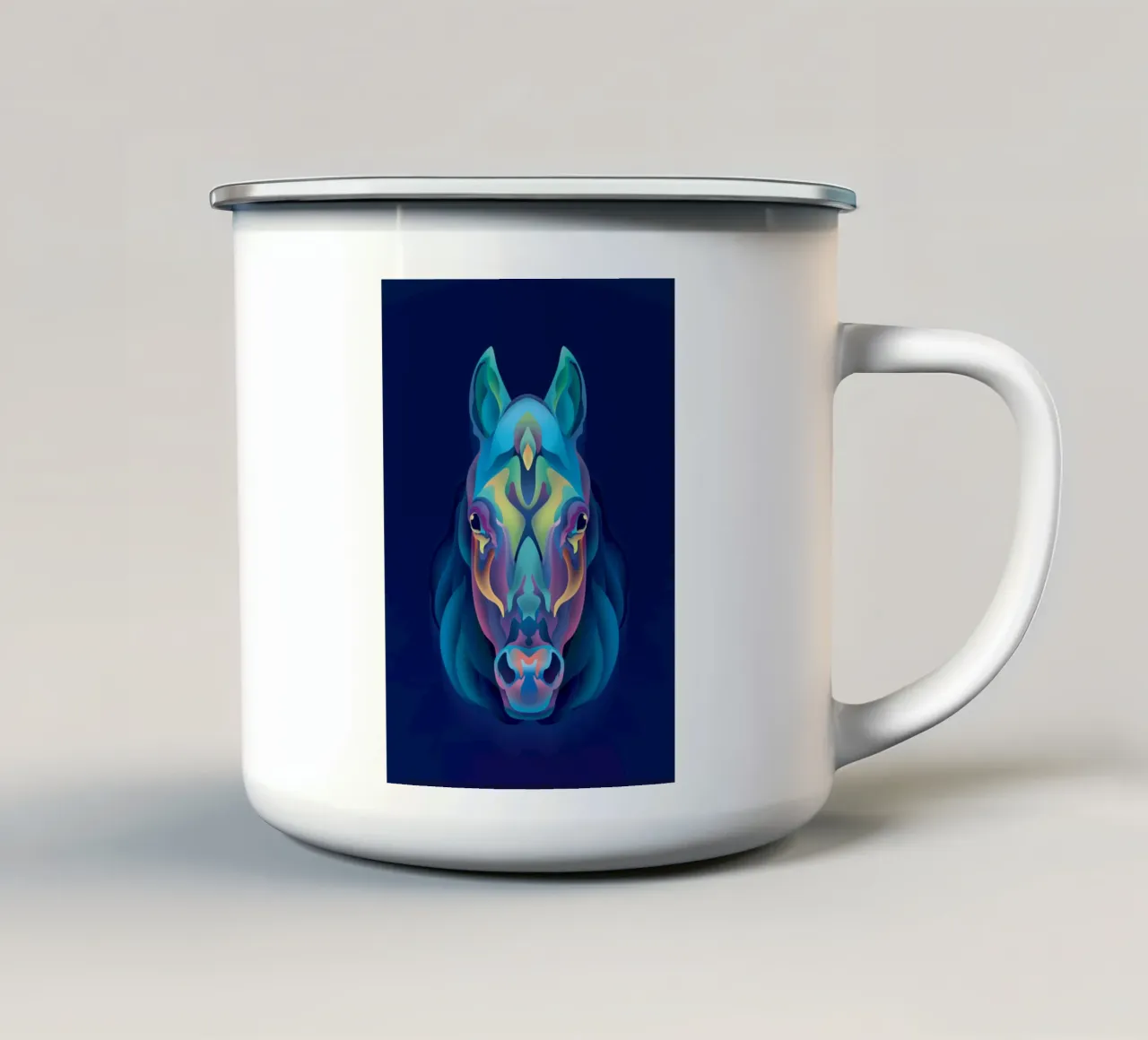 Cavallo dello zodiaco tazza in smalto da Artascy Art