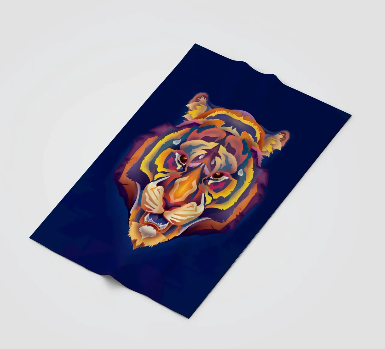 Zodiac Tiger fleece blanket by Artascy Art
