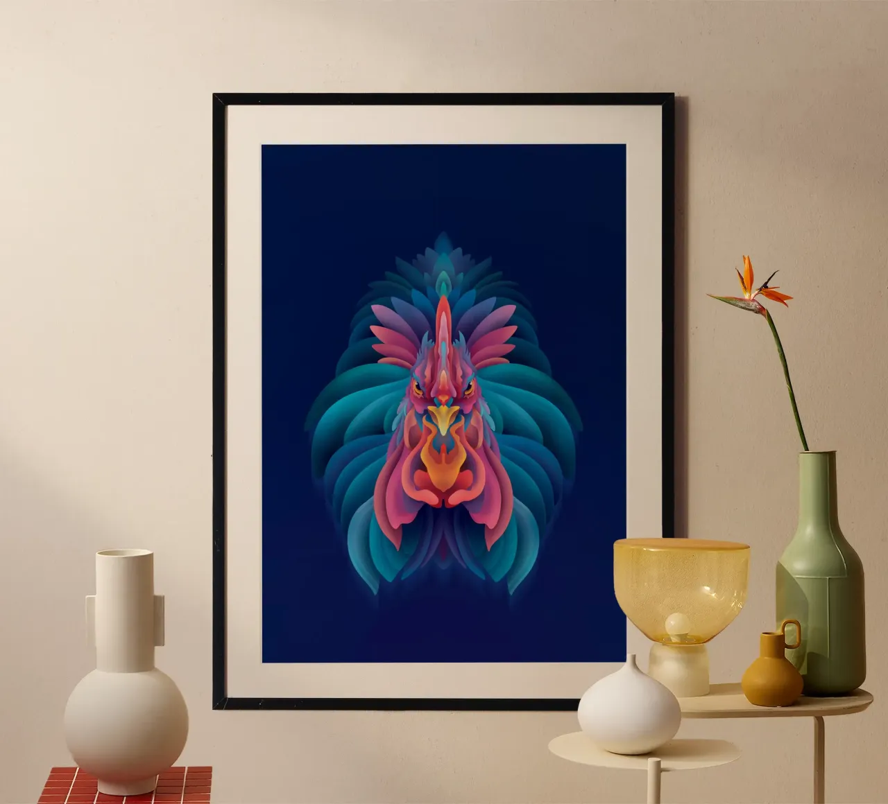 Tierkreiszeichen Hahn Poster von Artascy Art