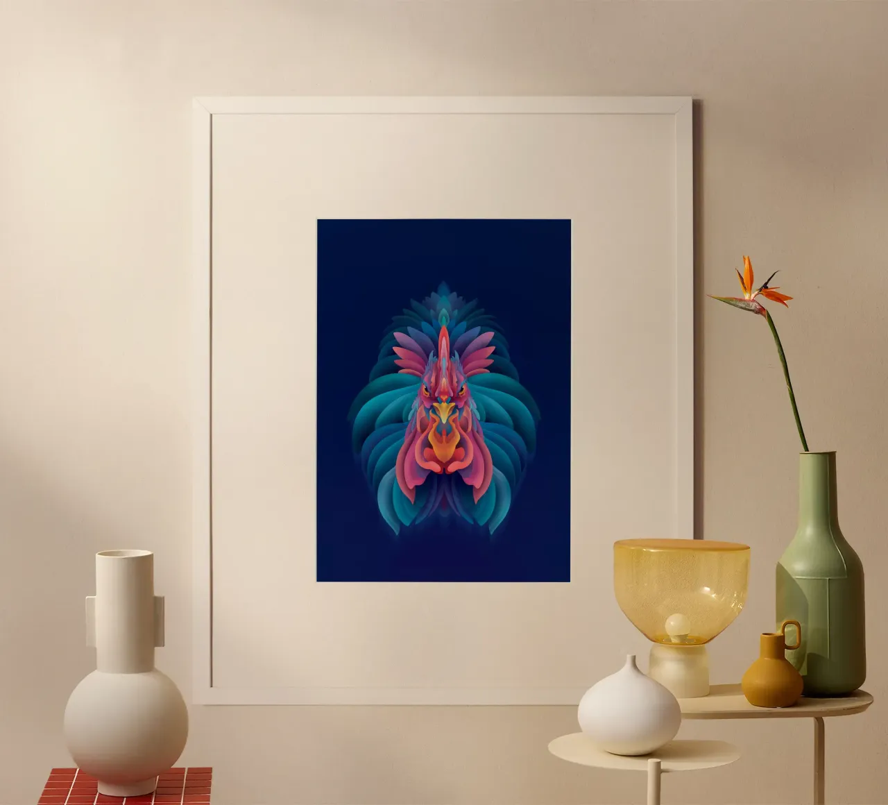Tierkreiszeichen Hahn Poster von Artascy Art