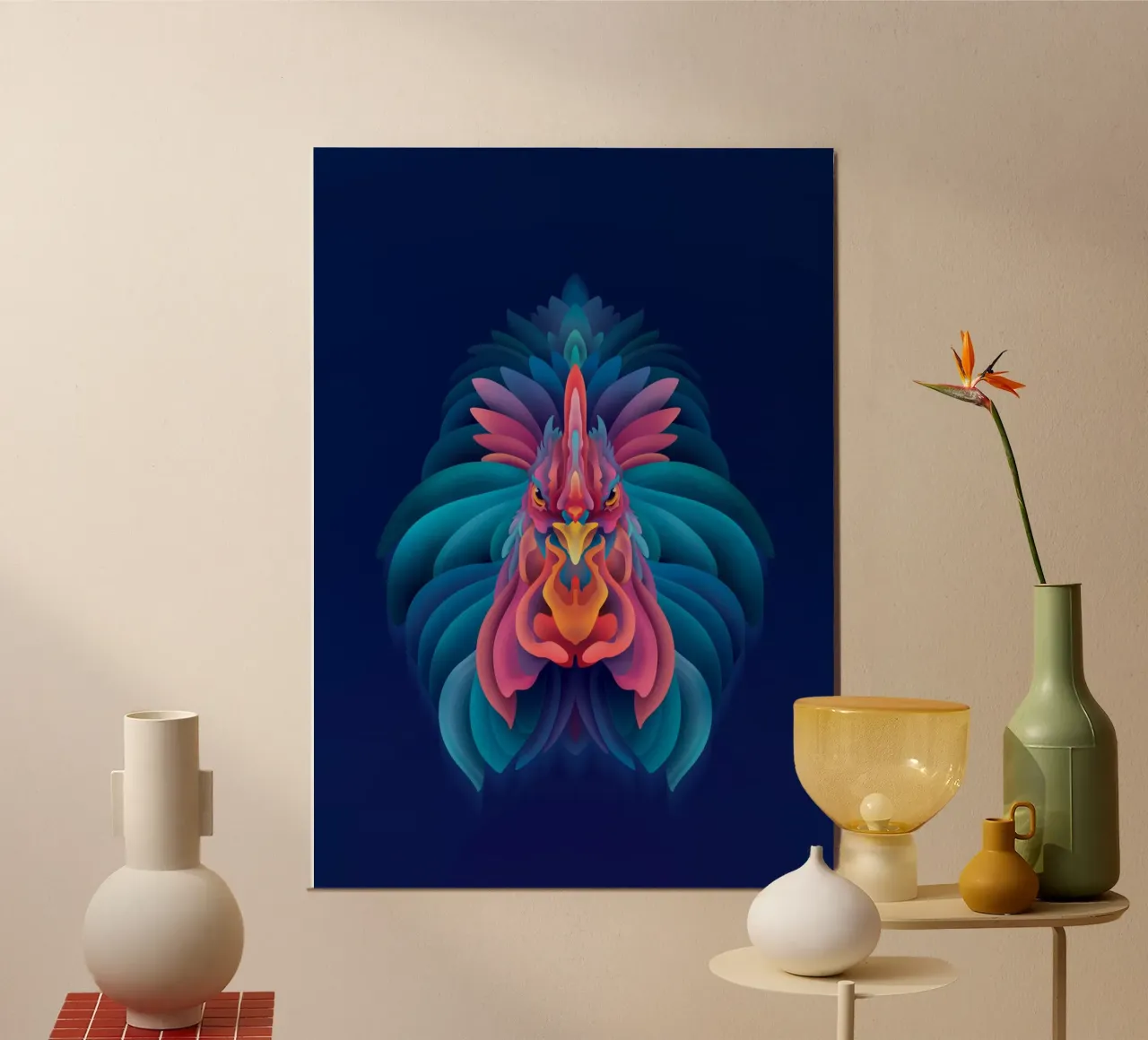 Tierkreiszeichen Hahn Poster von Artascy Art