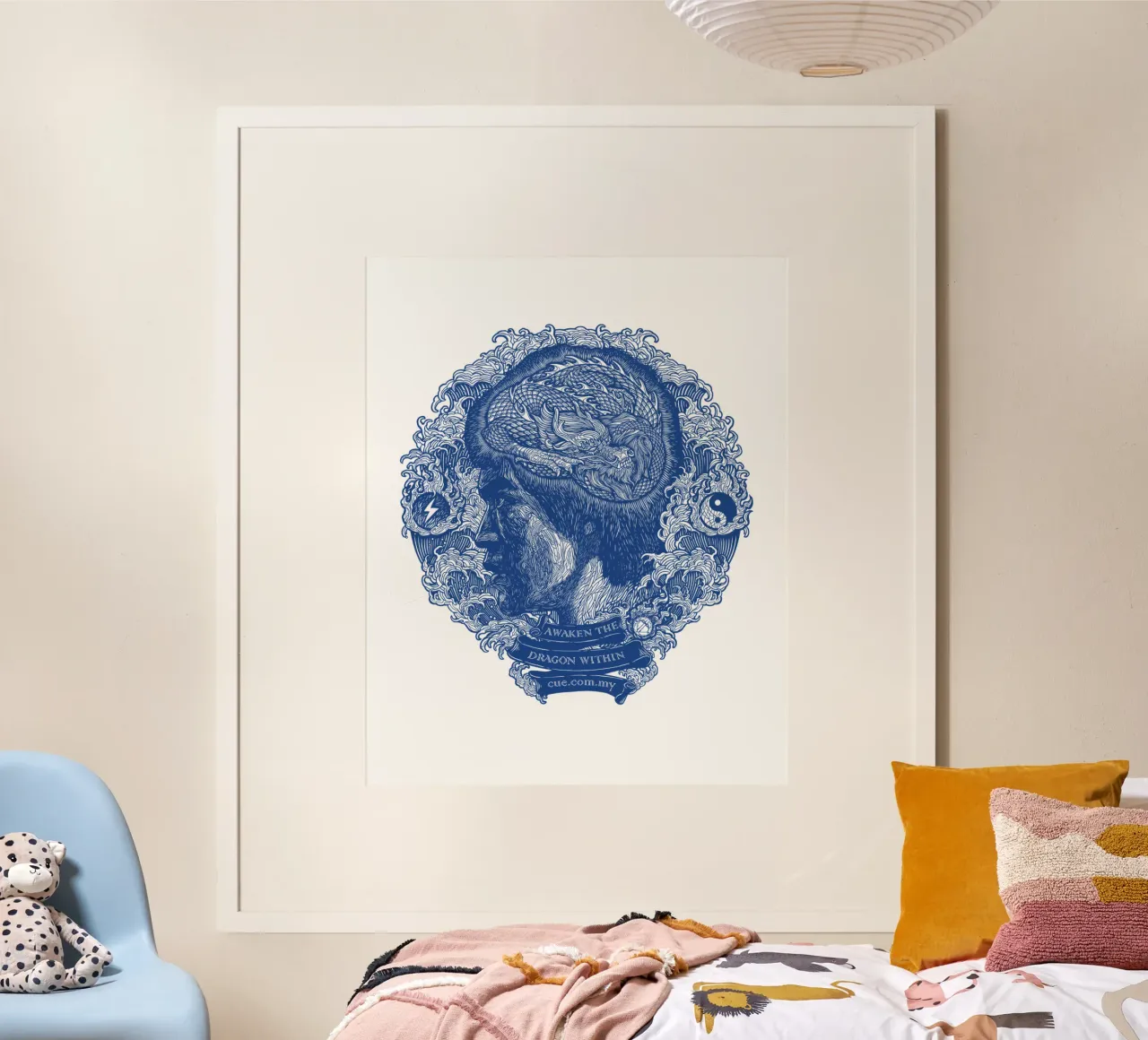 Bruce Lee - Sii come l'acqua poster con telaio in alluminio da Artascy Art