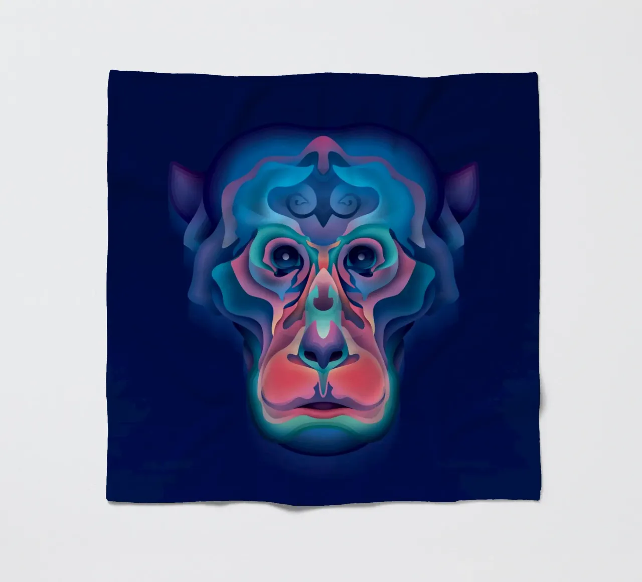Scimmia zodiacale coperta in pile da Artascy Art