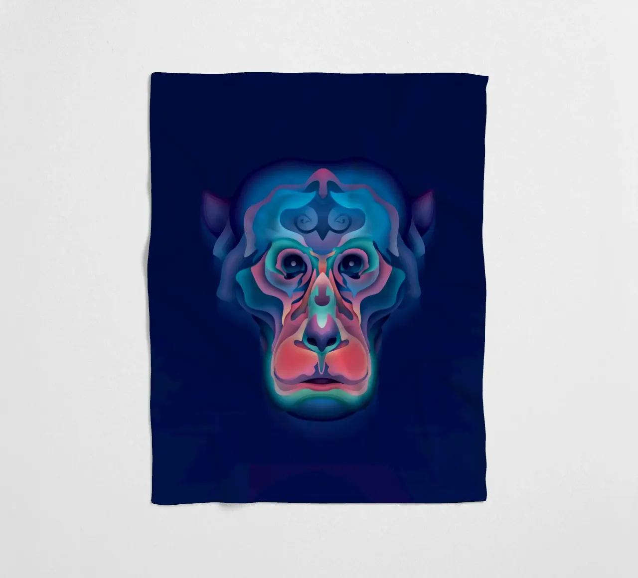 Scimmia zodiacale coperta in pile da Artascy Art