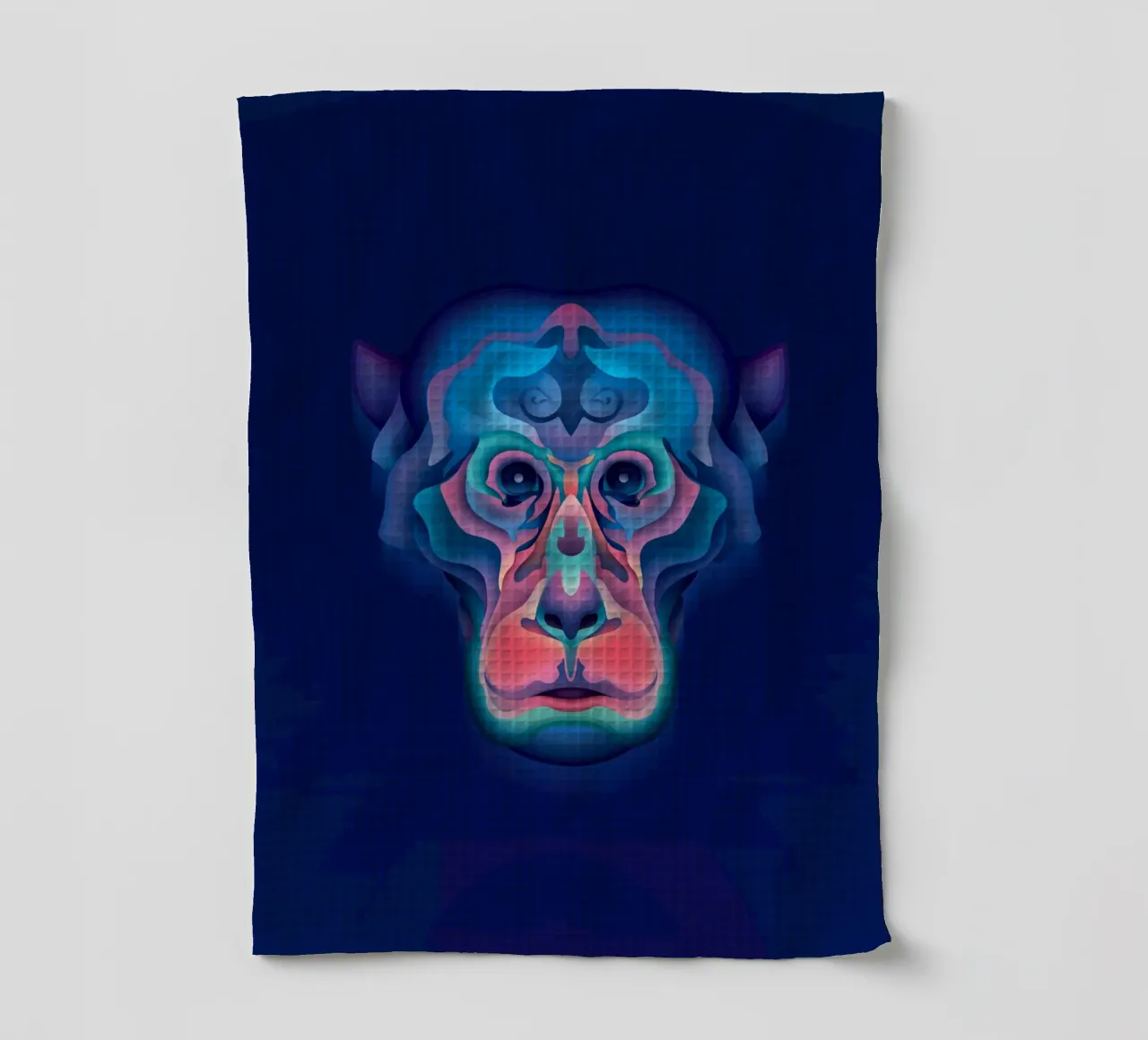 Scimmia zodiacale canovaccio da cucina da Artascy Art
